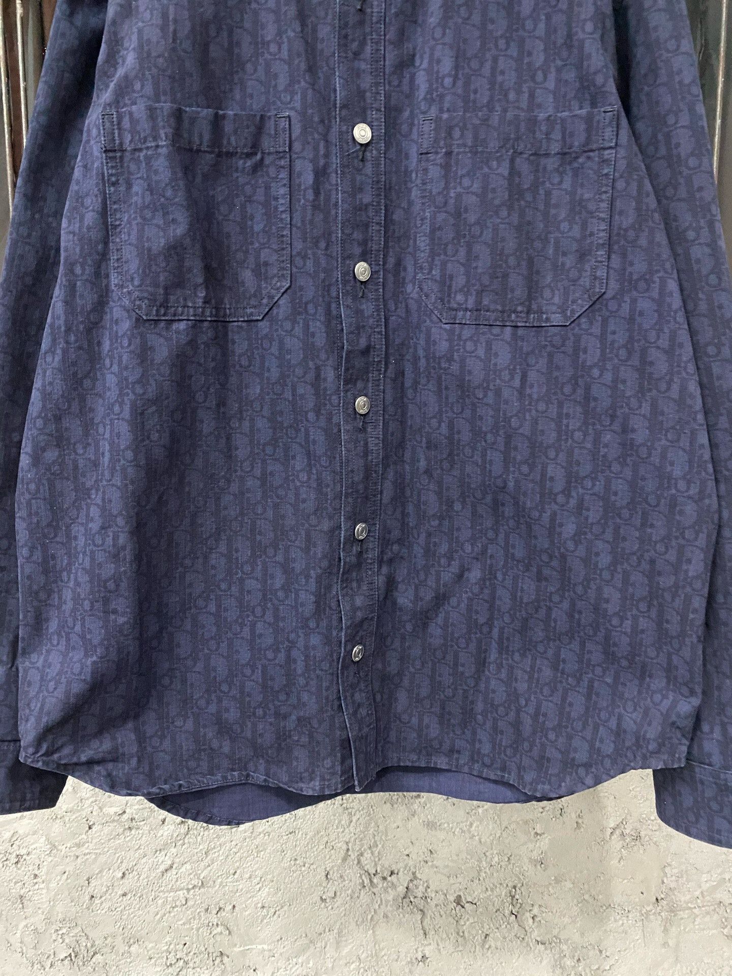 Dior Dior Dark Navy Denim Button-Up Shirt Size US S / EU 44-46 / 1 - 4 Thumbnail