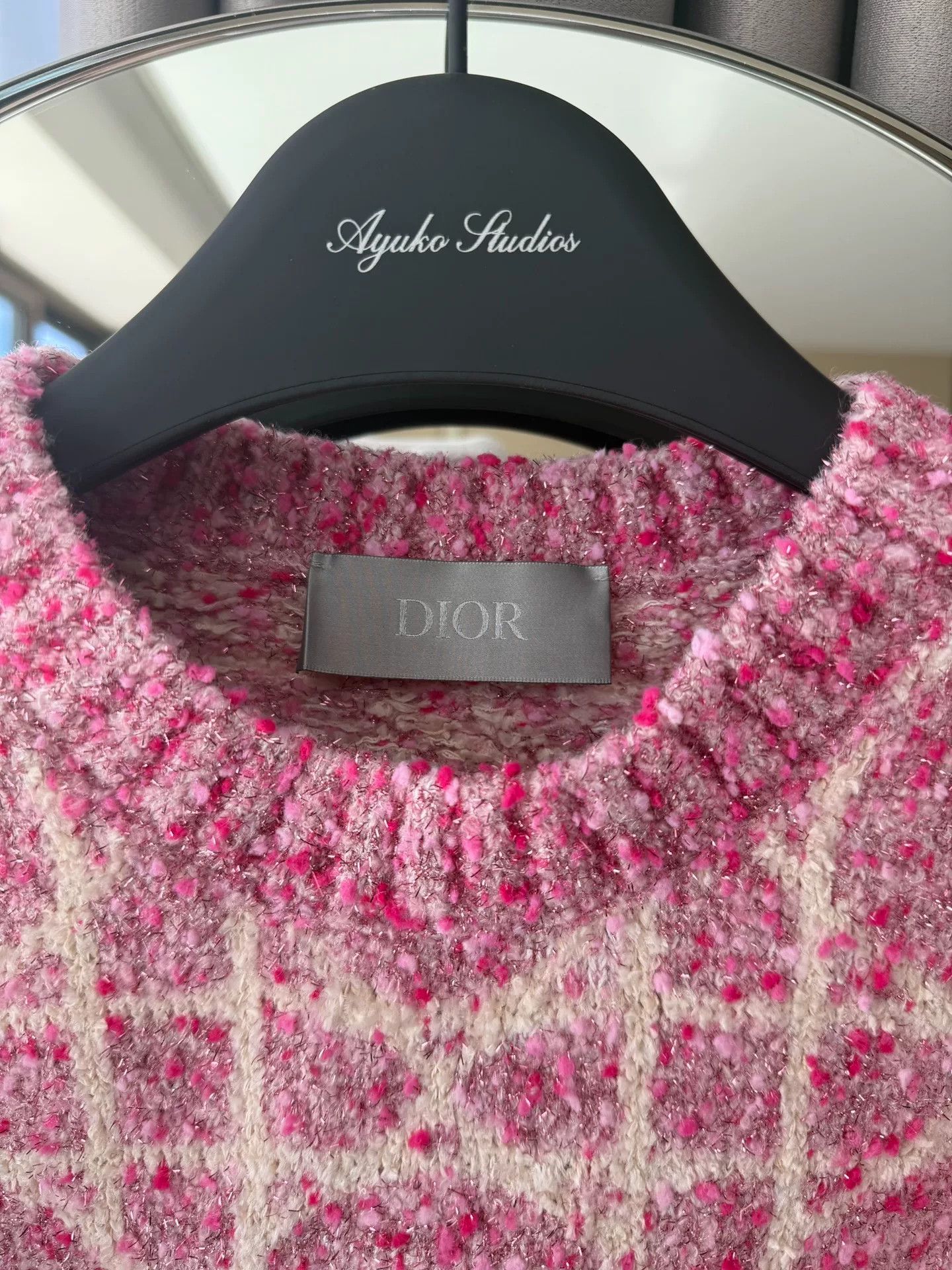 Dior Dior Pink Diamond Pattern Sweater Size M / US 6-8 / IT 42-44 - 2 Thumbnail