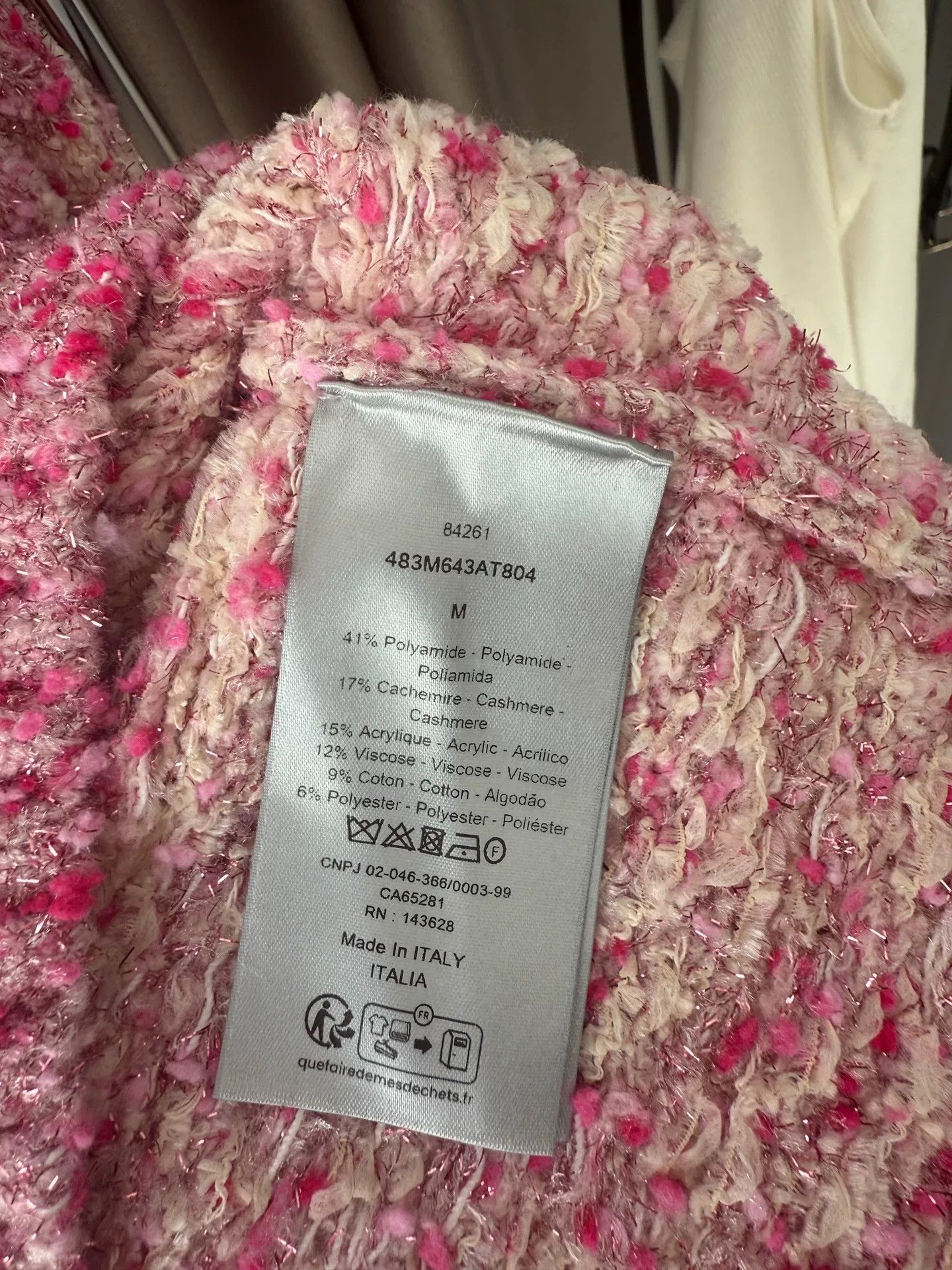 Dior Dior Pink Diamond Pattern Sweater Size M / US 6-8 / IT 42-44 - 3 Thumbnail