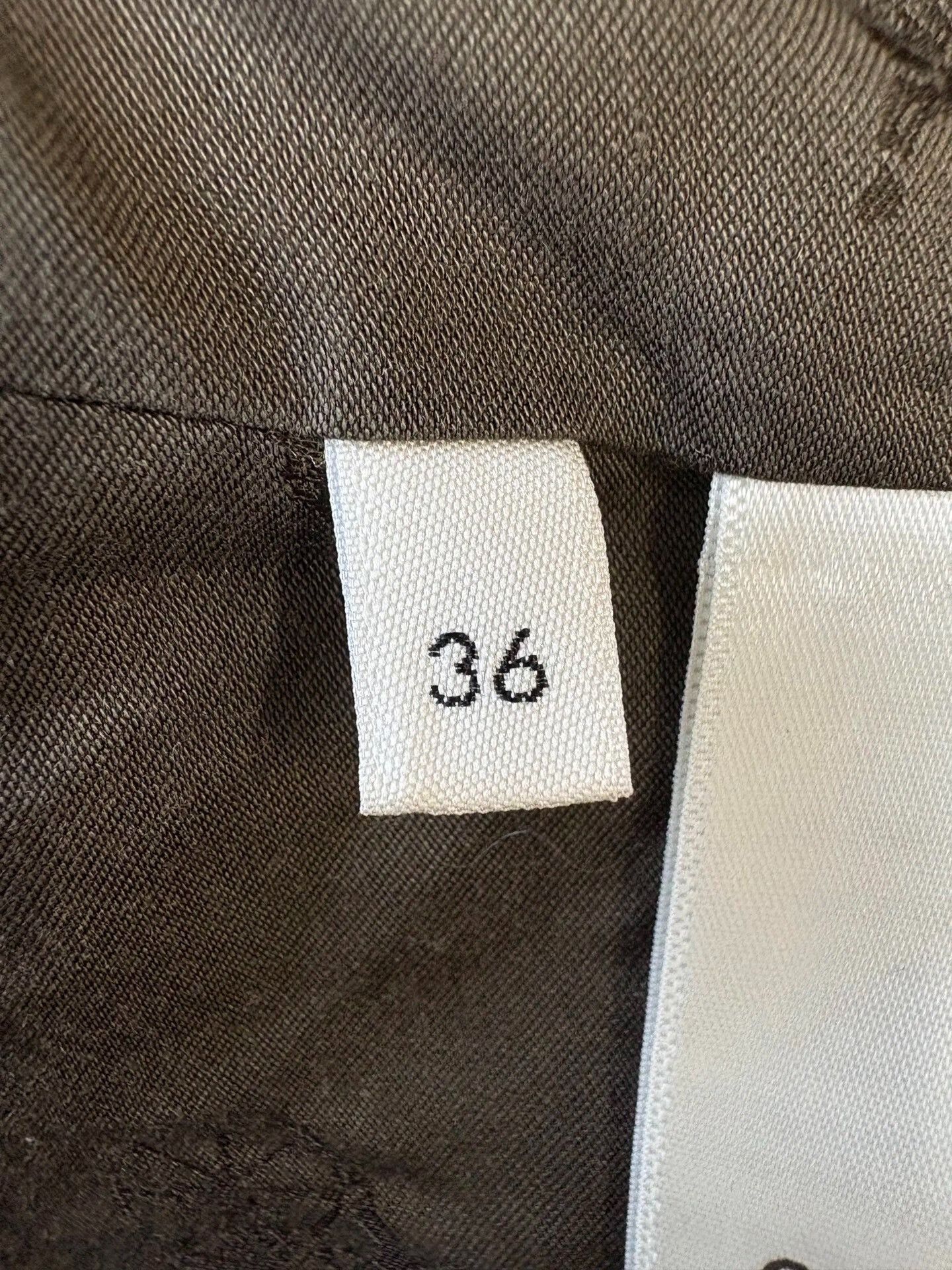 Celine Olive Green Double-Breasted Cropped Jacket Size XS / US 0-2 / IT 36-38 - 7 Thumbnail
