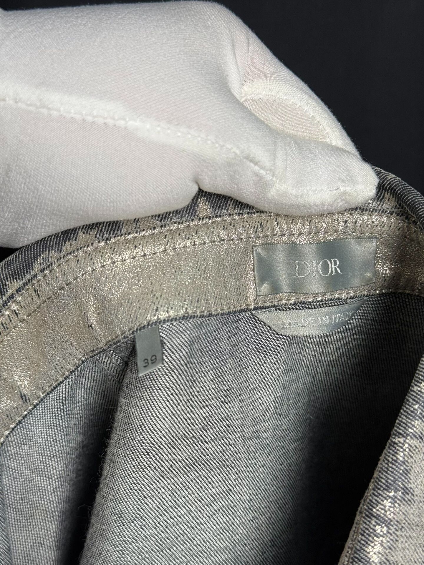 Dior Dior Oversized Flashy Denim Shirt Size US L / EU 52-54 / 3 - 8 Thumbnail