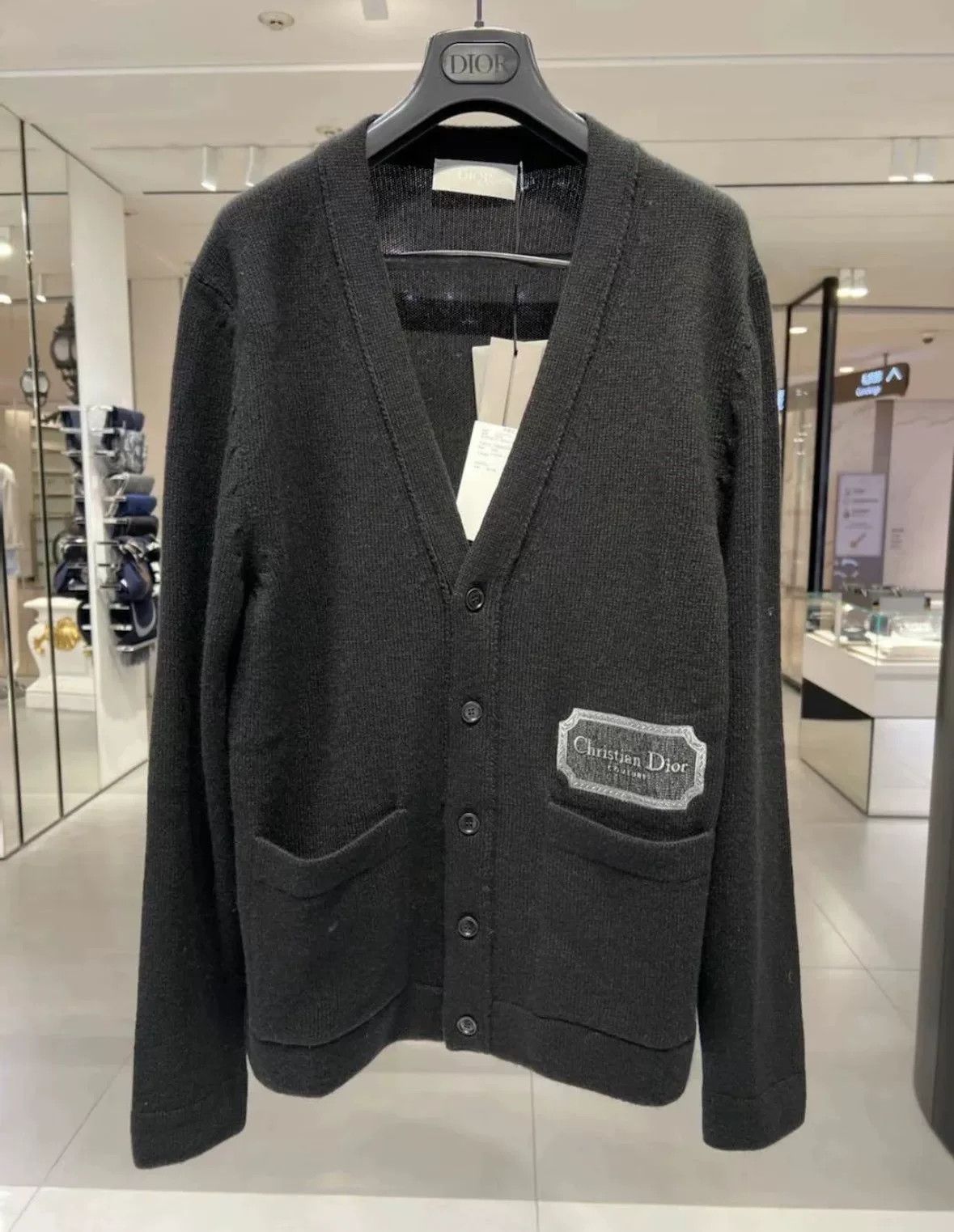 Dior Dior Homme Black Cashmere Embroidered Cardigan Size US XS / EU 42 / 0 - 2 Thumbnail