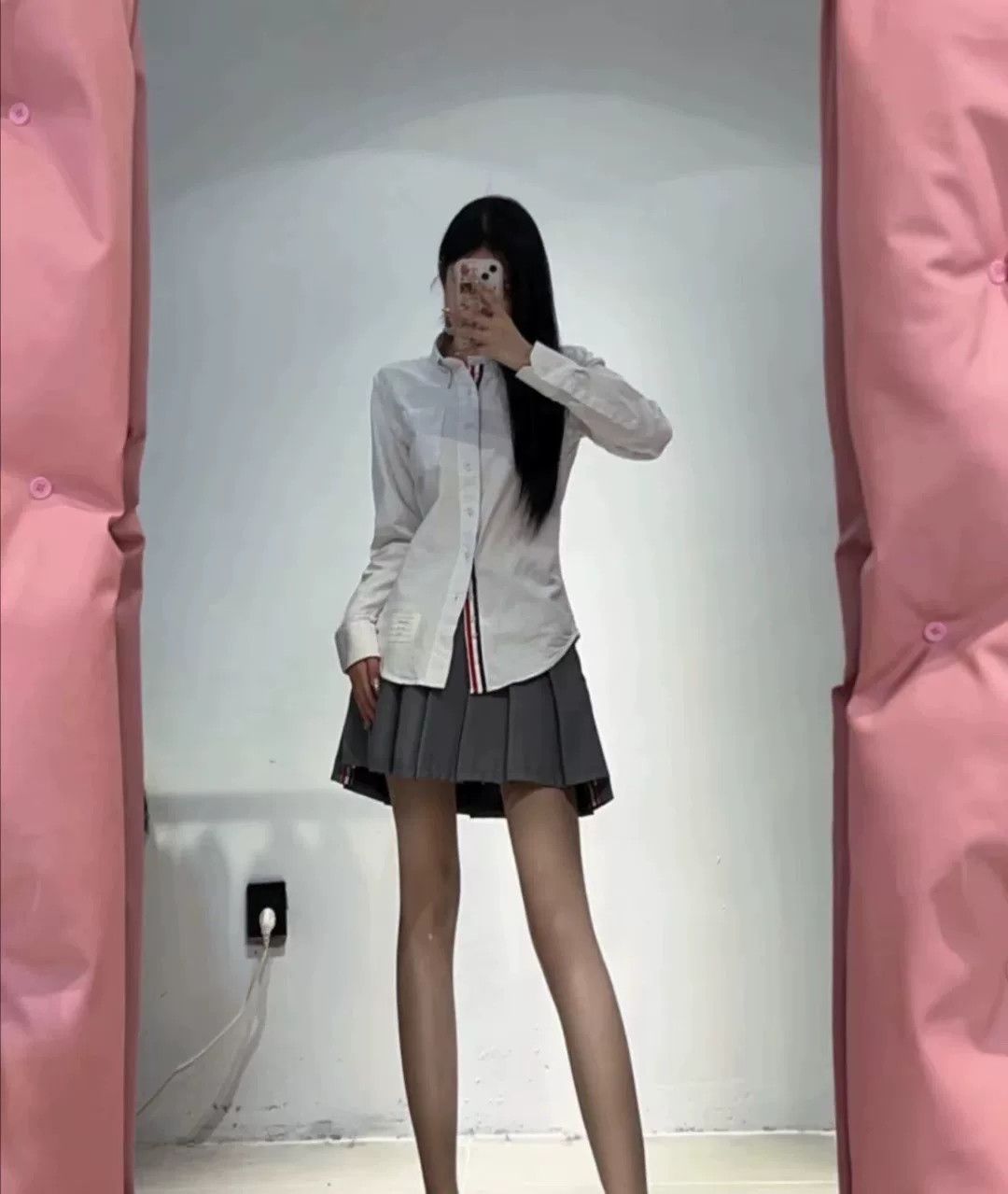 Thom Browne Thom Browne Women's Long Sleeve Logo Shirt Size M / US 6-8 / IT 42-44 - 7 Thumbnail