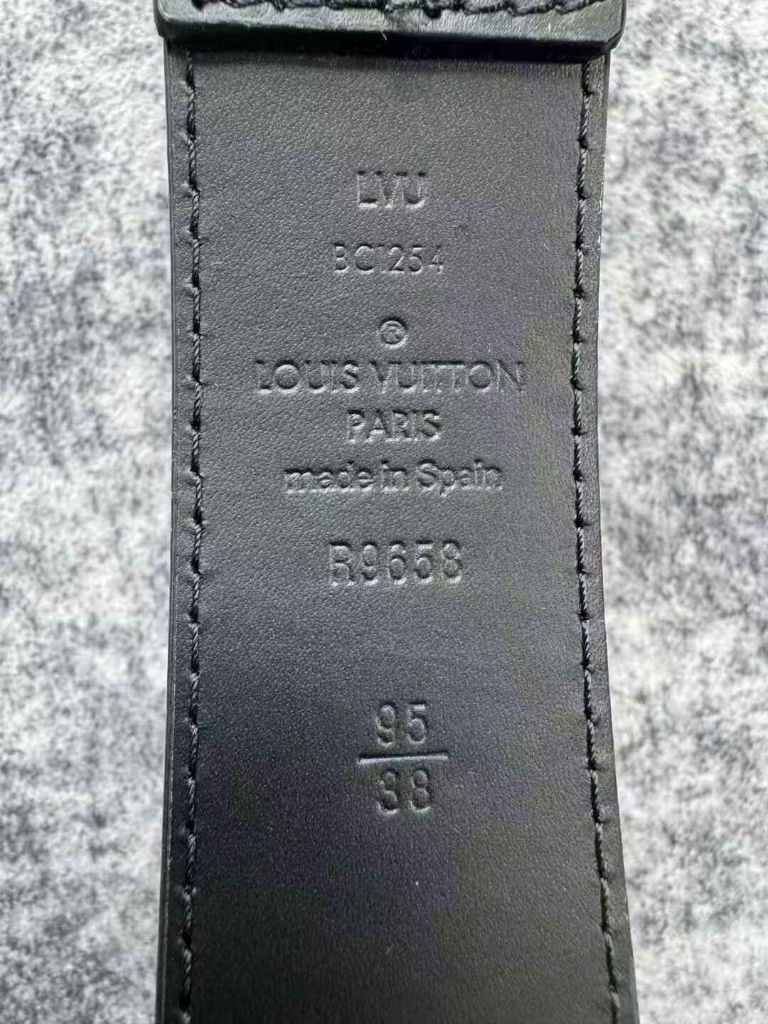 Louis Vuitton Louis Vuitton Black Metallic Logo Belt Size ONE SIZE - 3 Thumbnail