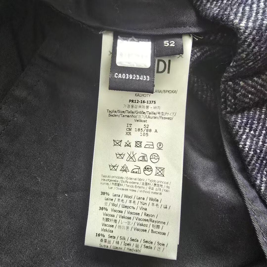 Fendi Fendi Wool Trousers in Dark Color Size US 34 / EU 50 - 4 Thumbnail