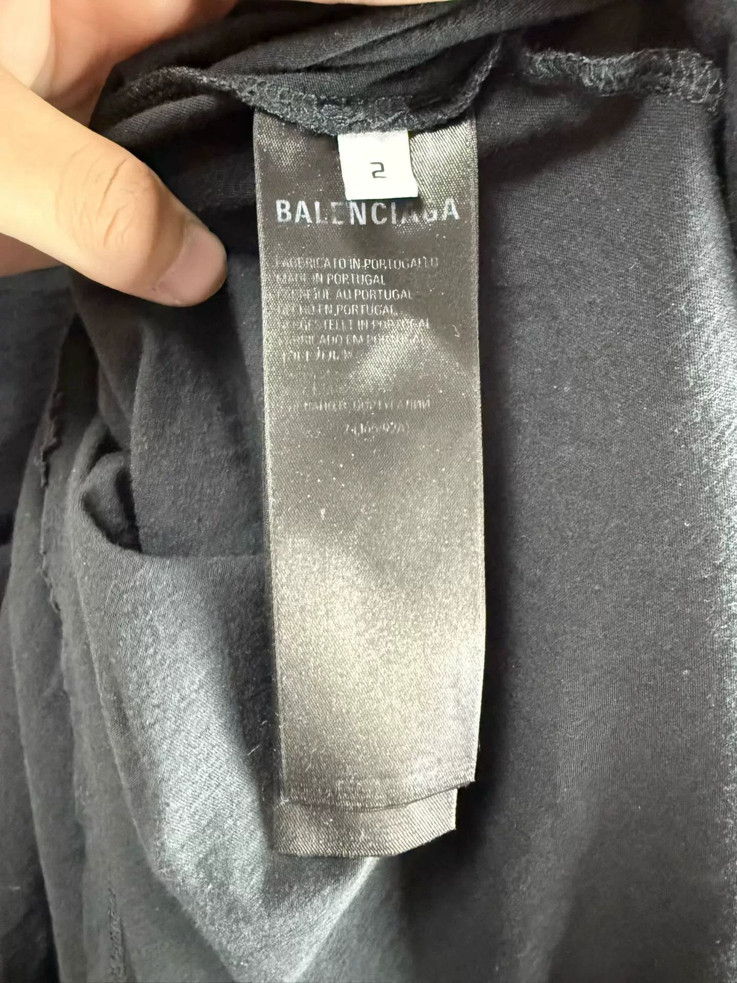 Balenciaga Balenciaga Black Long Sleeve Top with Logo Size US M / EU 48-50 / 2 - 4 Thumbnail