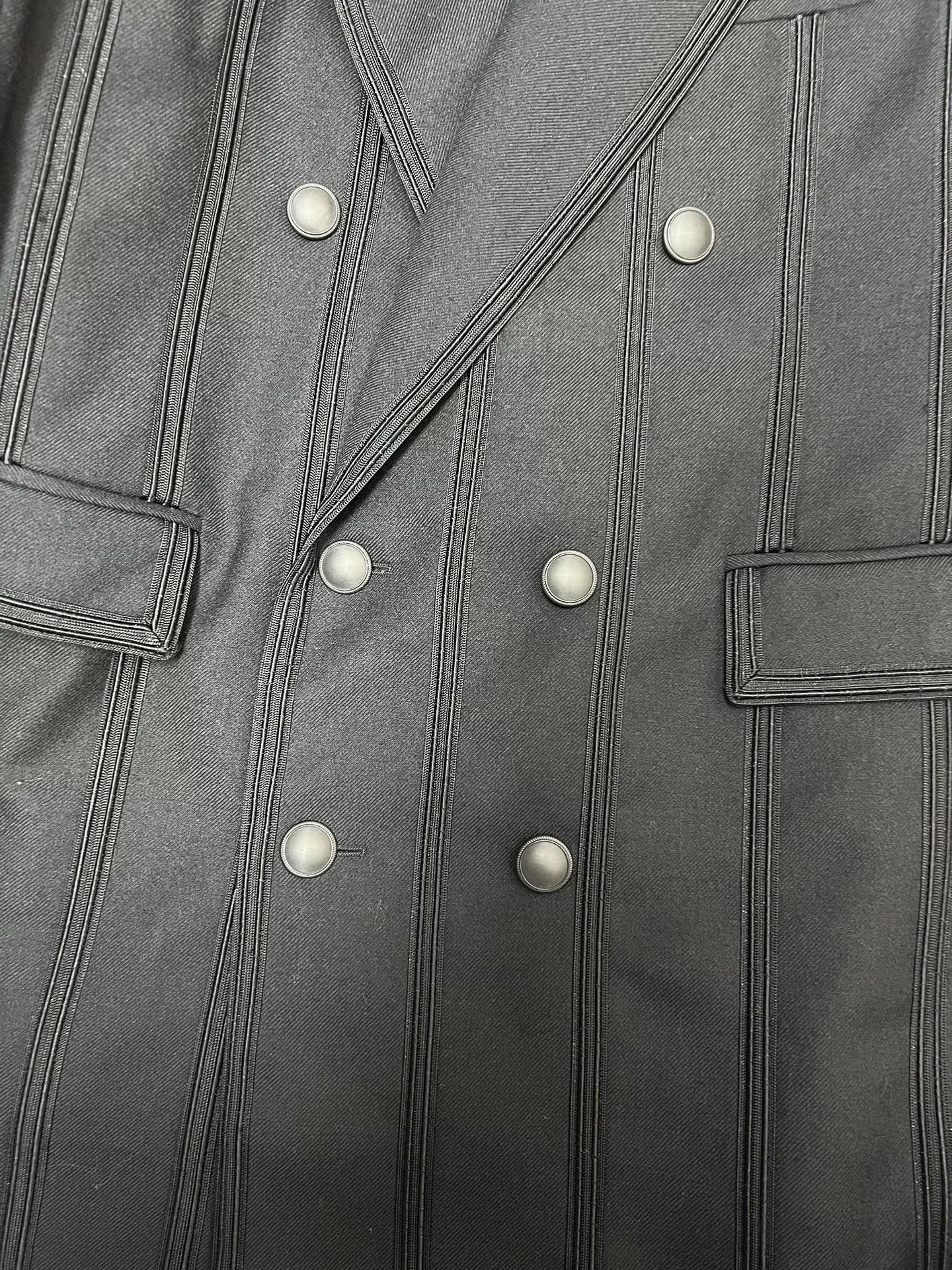Saint Laurent Paris Saint Laurent Black Double-Breasted Blazer Size US M / EU 48-50 / 2 - 4 Thumbnail
