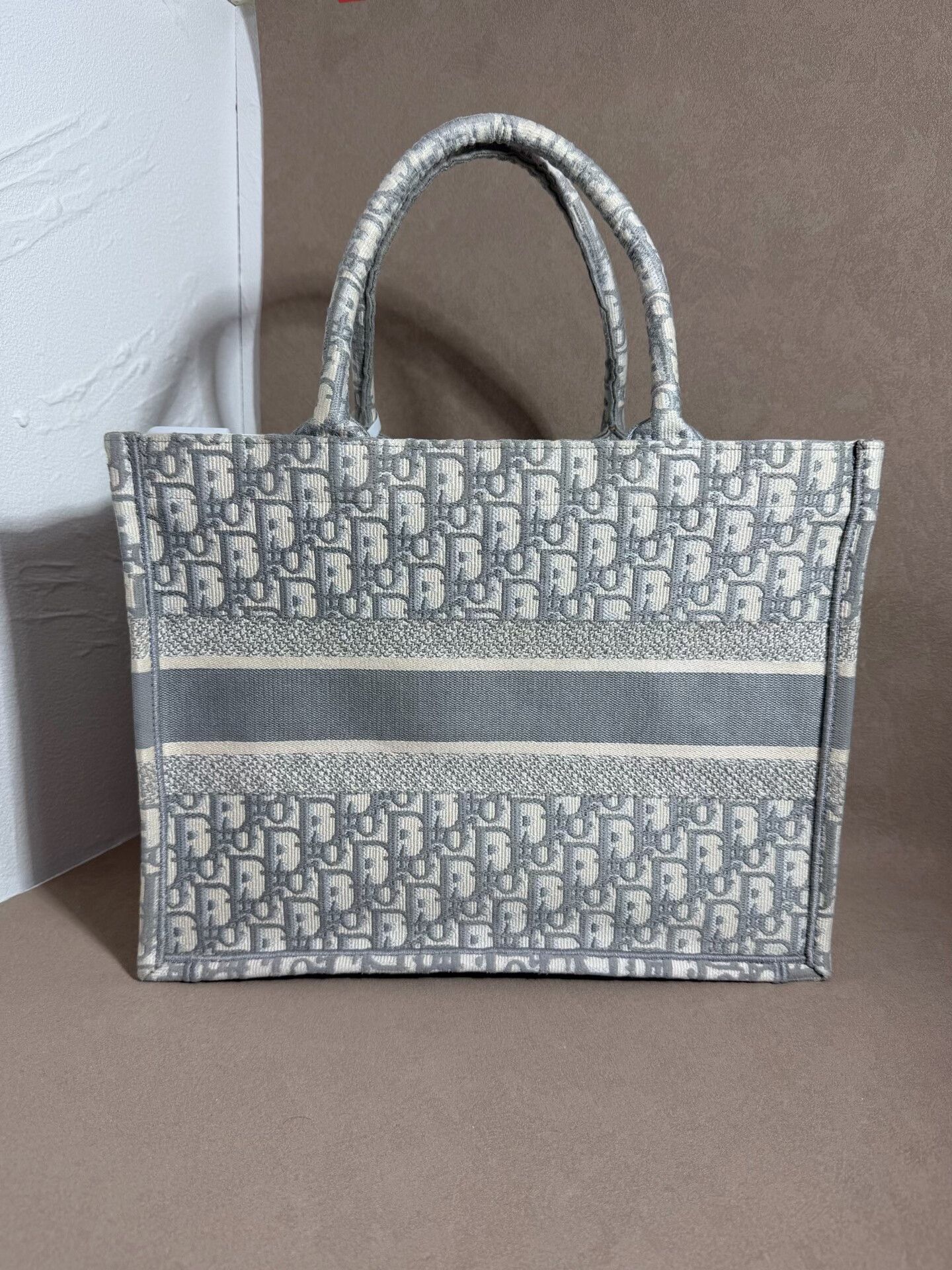 Dior Dior Gray Book Tote with Embossed Design Size ONE SIZE - 2 Thumbnail