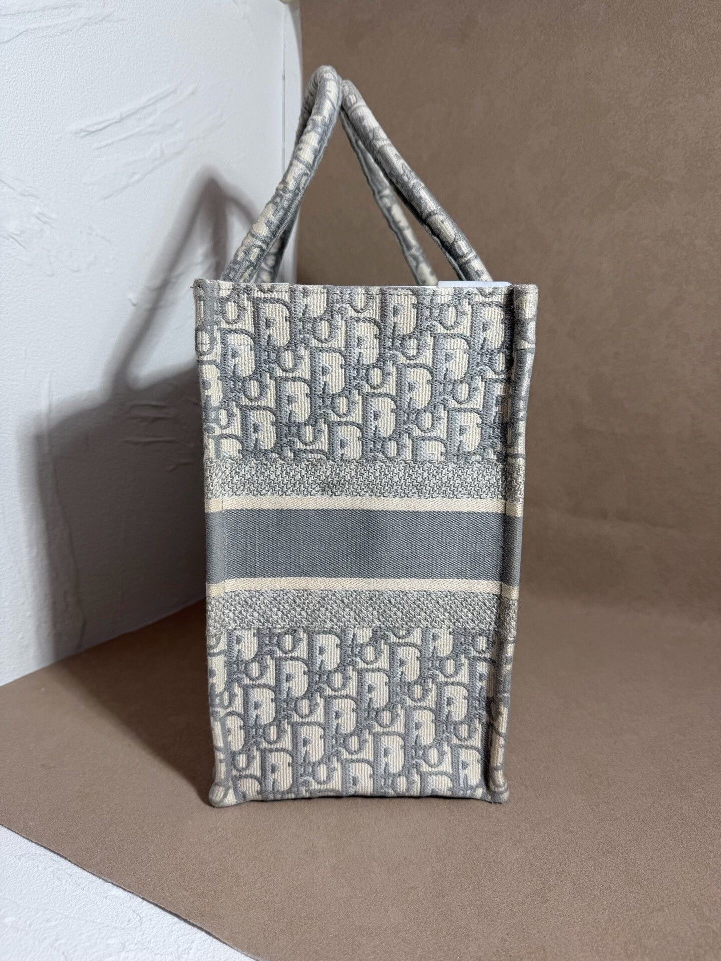 Dior Dior Gray Book Tote with Embossed Design Size ONE SIZE - 3 Thumbnail