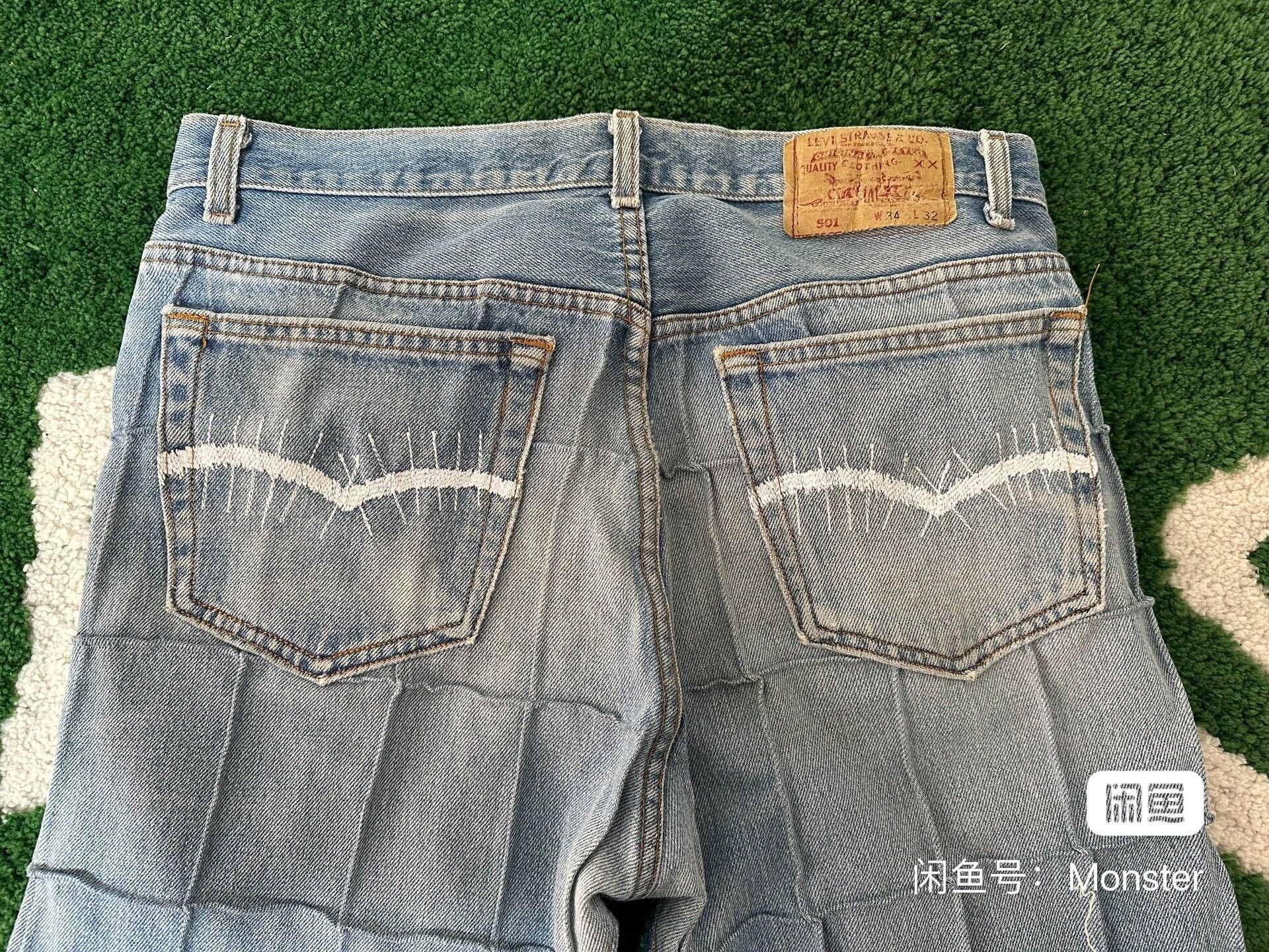 Gallery Dept. Gallery Dept Crocodile Flared Denim Pants Size US 30 / EU 46 - 3 Thumbnail
