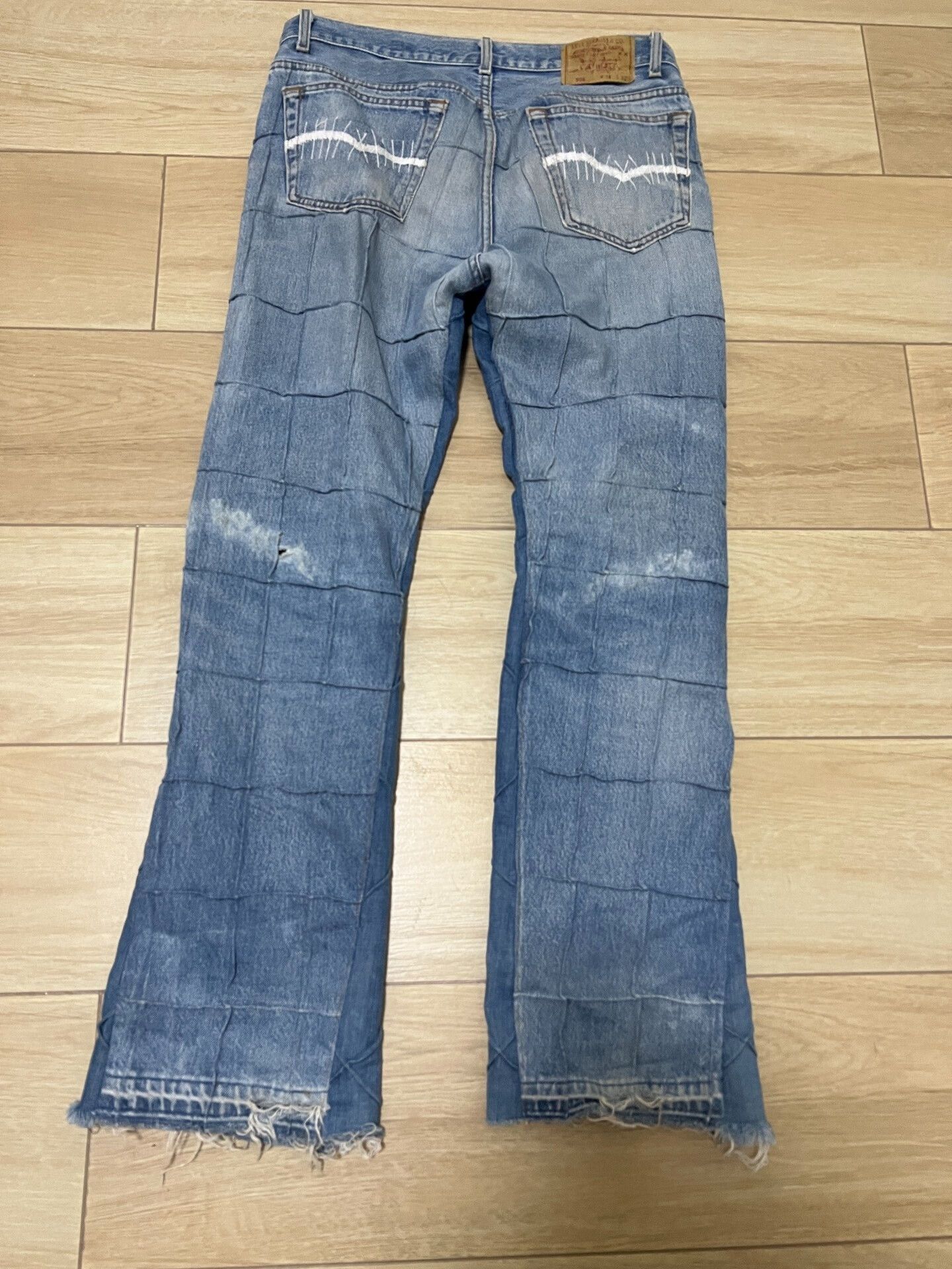 Gallery Dept. Gallery Dept Crocodile Flared Denim Pants Size US 30 / EU 46 - 5 Thumbnail