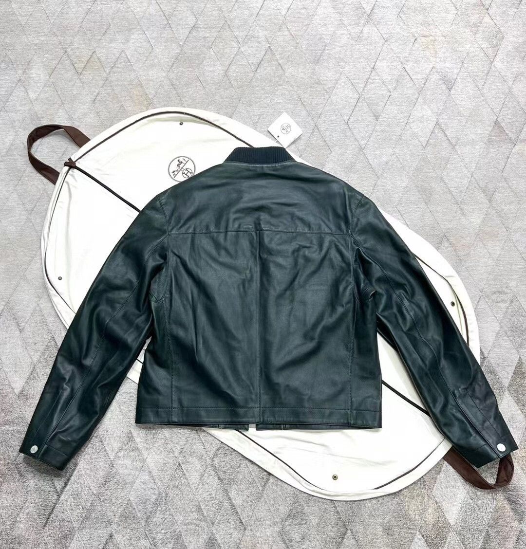 Hermes Hermes Men's Leather Jacket 22AW Size US M / EU 48-50 / 2 - 8 Thumbnail