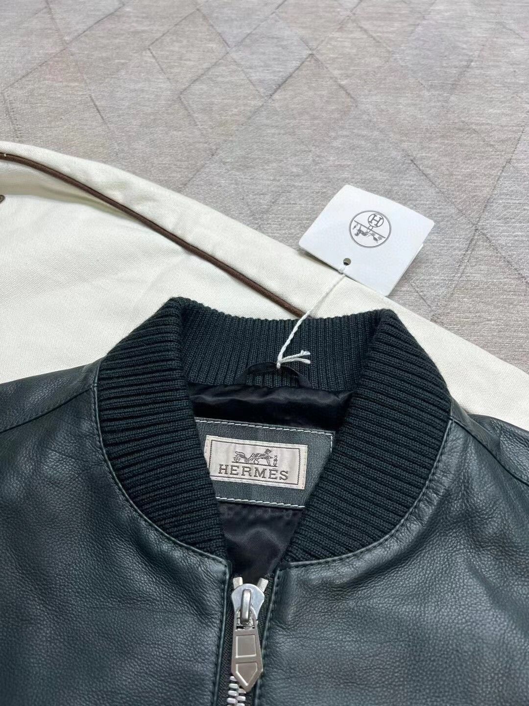Hermes Hermes Men's Leather Jacket 22AW Size US M / EU 48-50 / 2 - 5 Thumbnail