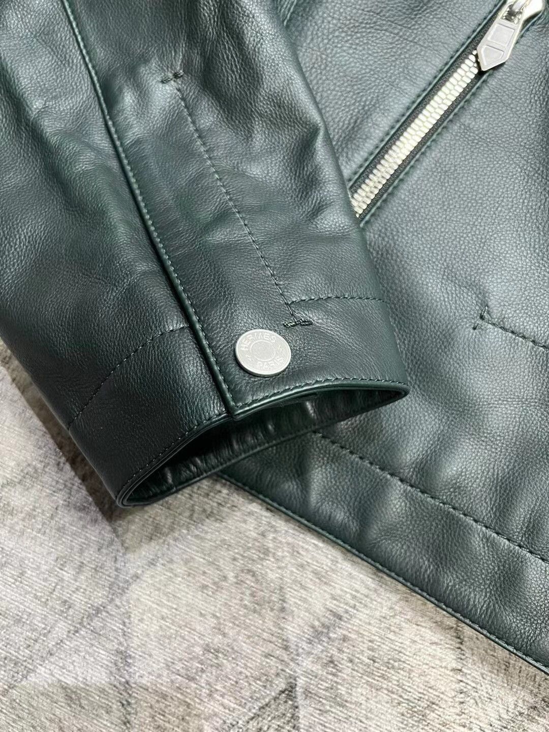 Hermes Hermes Men's Leather Jacket 22AW Size US M / EU 48-50 / 2 - 3 Thumbnail