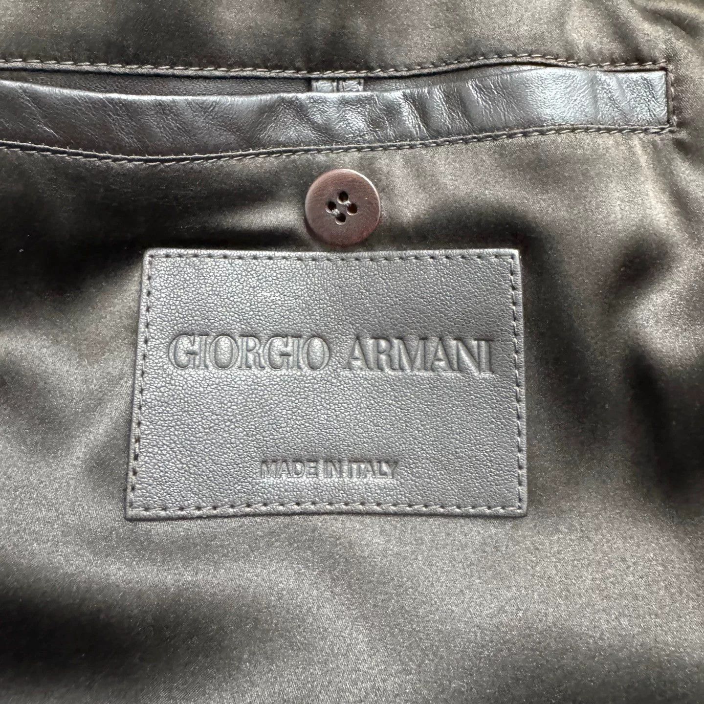 Giorgio Armani Giorgio Armani Brown Shearling Jacket for Men Size US L / EU 52-54 / 3 - 3 Thumbnail