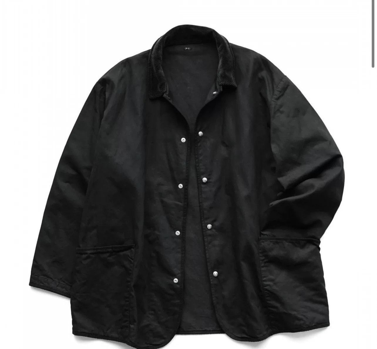 Porter Classic Lightweight Black Corduroy Jacket with Unique Buttons Size US S / EU 44-46 / 1 - 2 Thumbnail