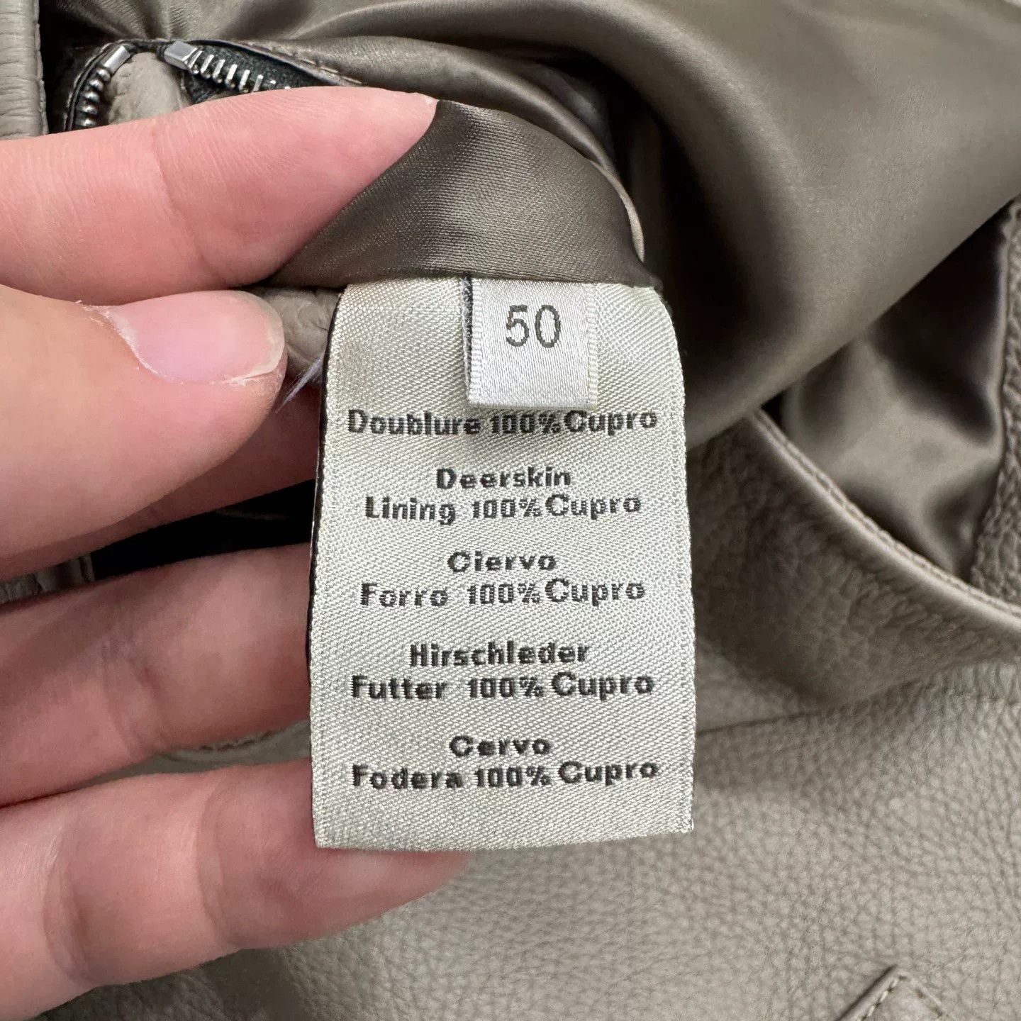Hermes Hermes Beige Leather Jacket with Standing Collar Size US M / EU 48-50 / 2 - 4 Thumbnail
