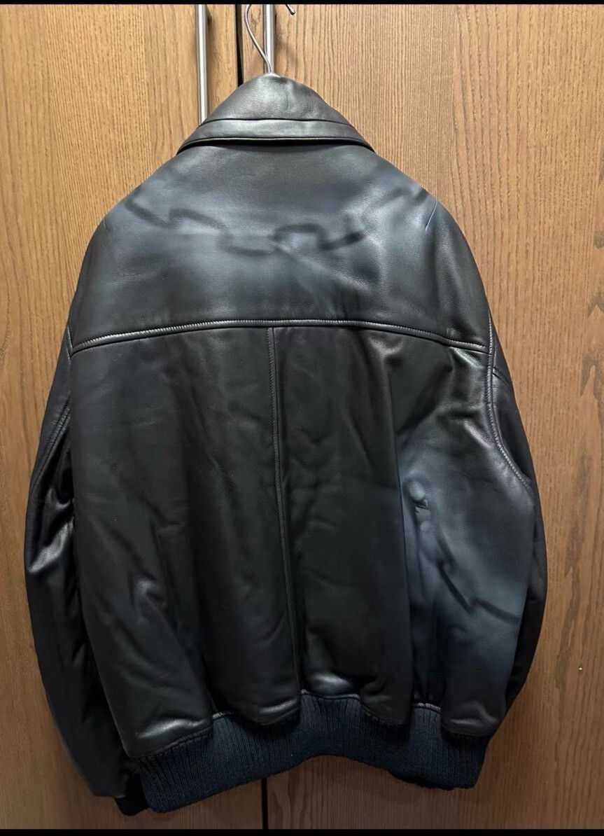 Louis Vuitton Louis Vuitton Black Leather Bomber Jacket Size US L / EU 52-54 / 3 - 3 Thumbnail
