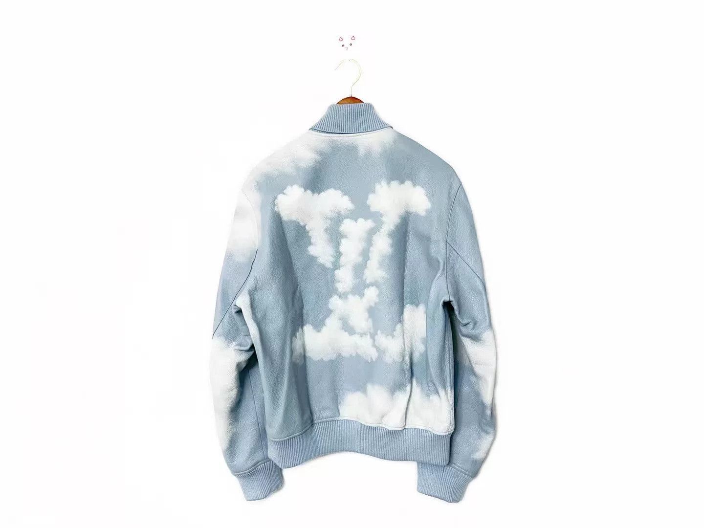 Louis Vuitton Louis Vuitton Light Blue Leather Bomber Jacket Size US S / EU 44-46 / 1 - 2 Thumbnail