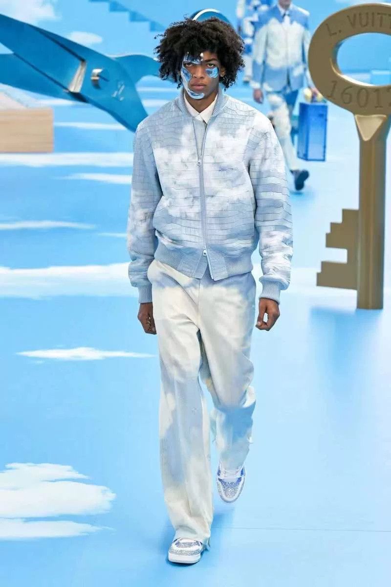 Louis Vuitton Louis Vuitton Light Blue Leather Bomber Jacket Size US S / EU 44-46 / 1 - 3 Thumbnail