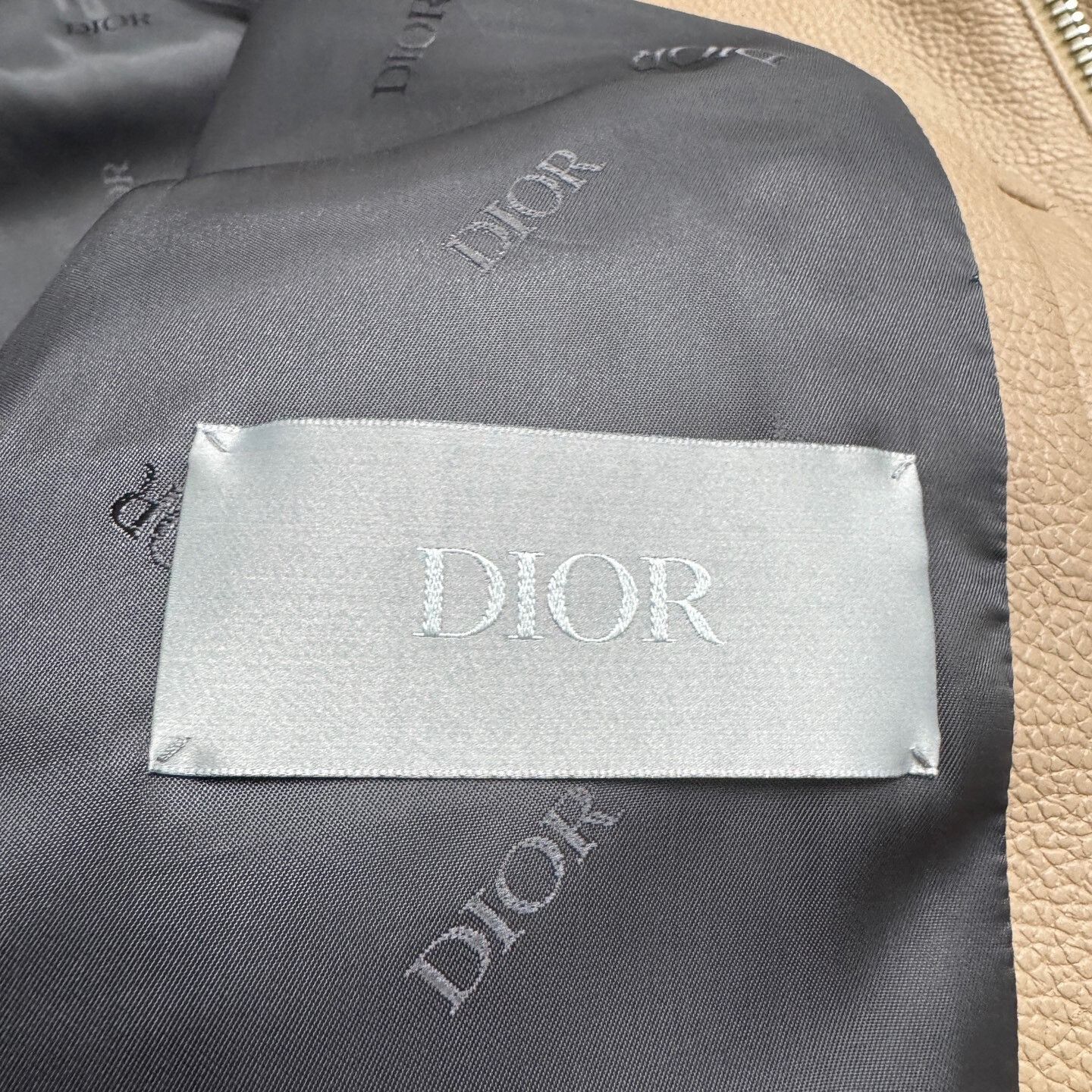 Dior Dior Tan Leather Jacket with Fur Collar Size US L / EU 52-54 / 3 - 2 Thumbnail