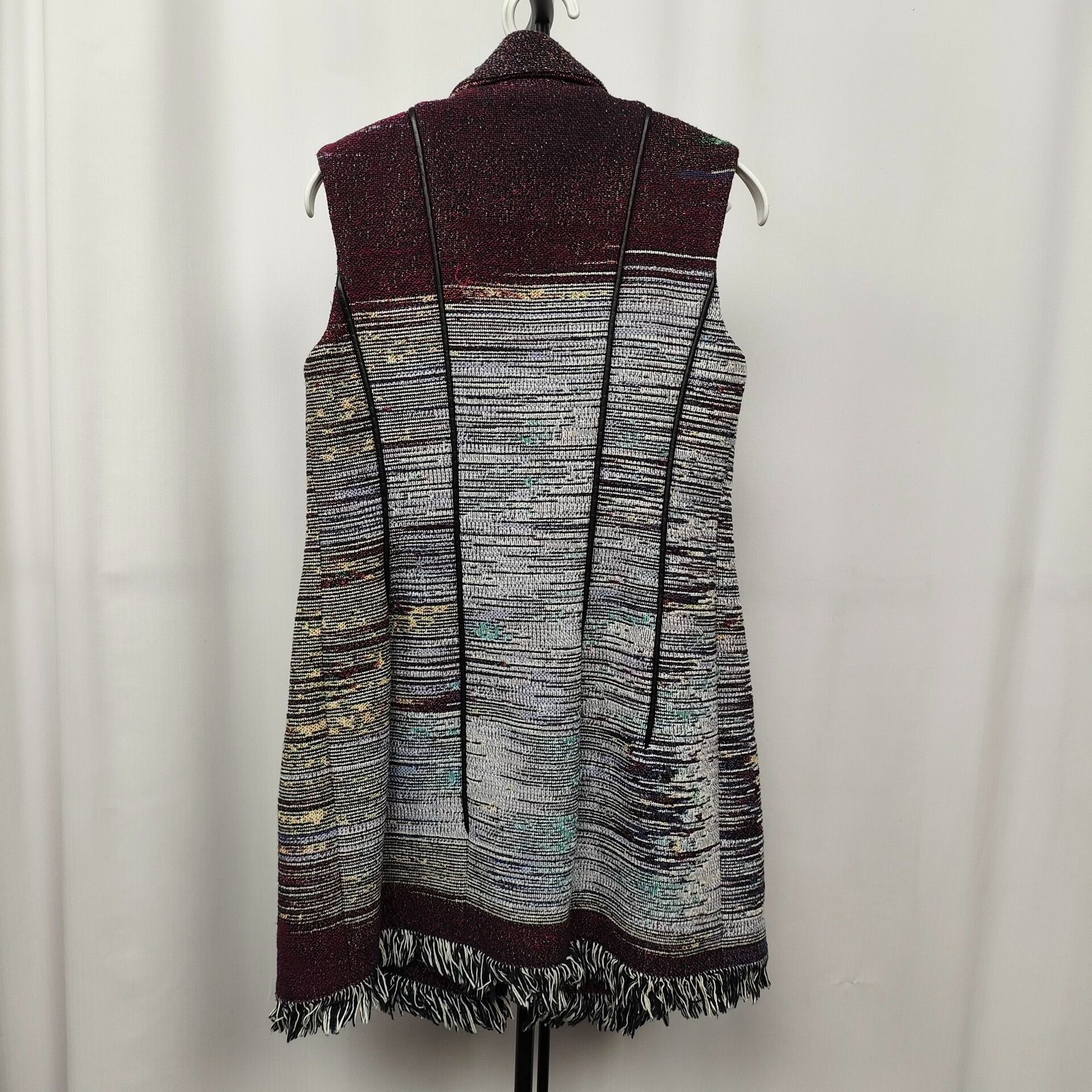 Dior Dior Gradient Weave Fringed Cashmere Coat Size XXS / US 00 / IT 34 - 2 Thumbnail
