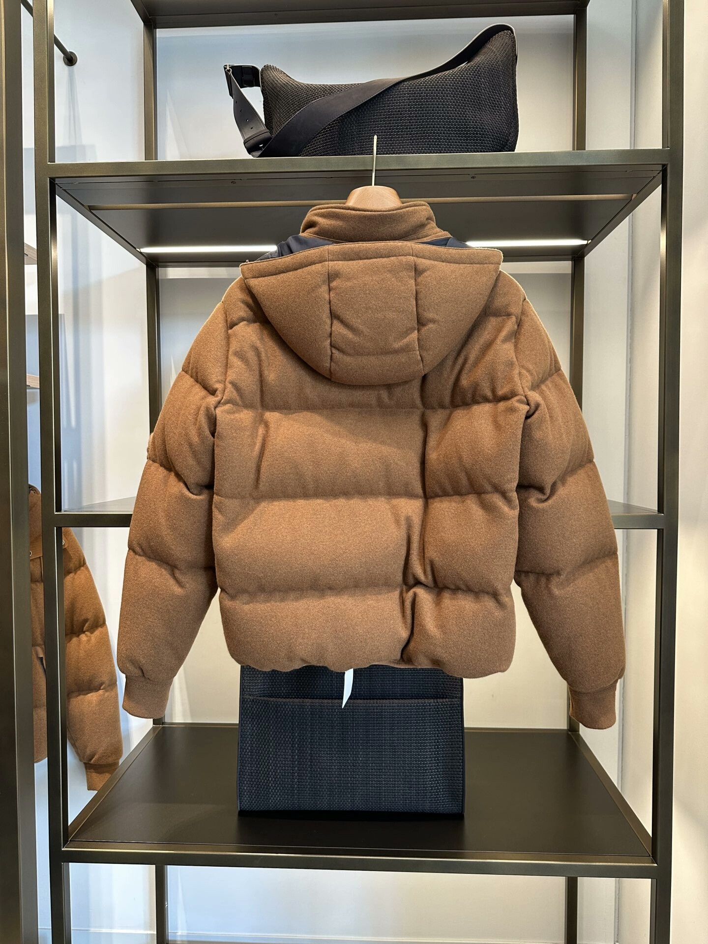 Ermenegildo Zegna Zegna Brown Cashmere Puffer Jacket for Men Size US M / EU 48-50 / 2 - 2 Thumbnail