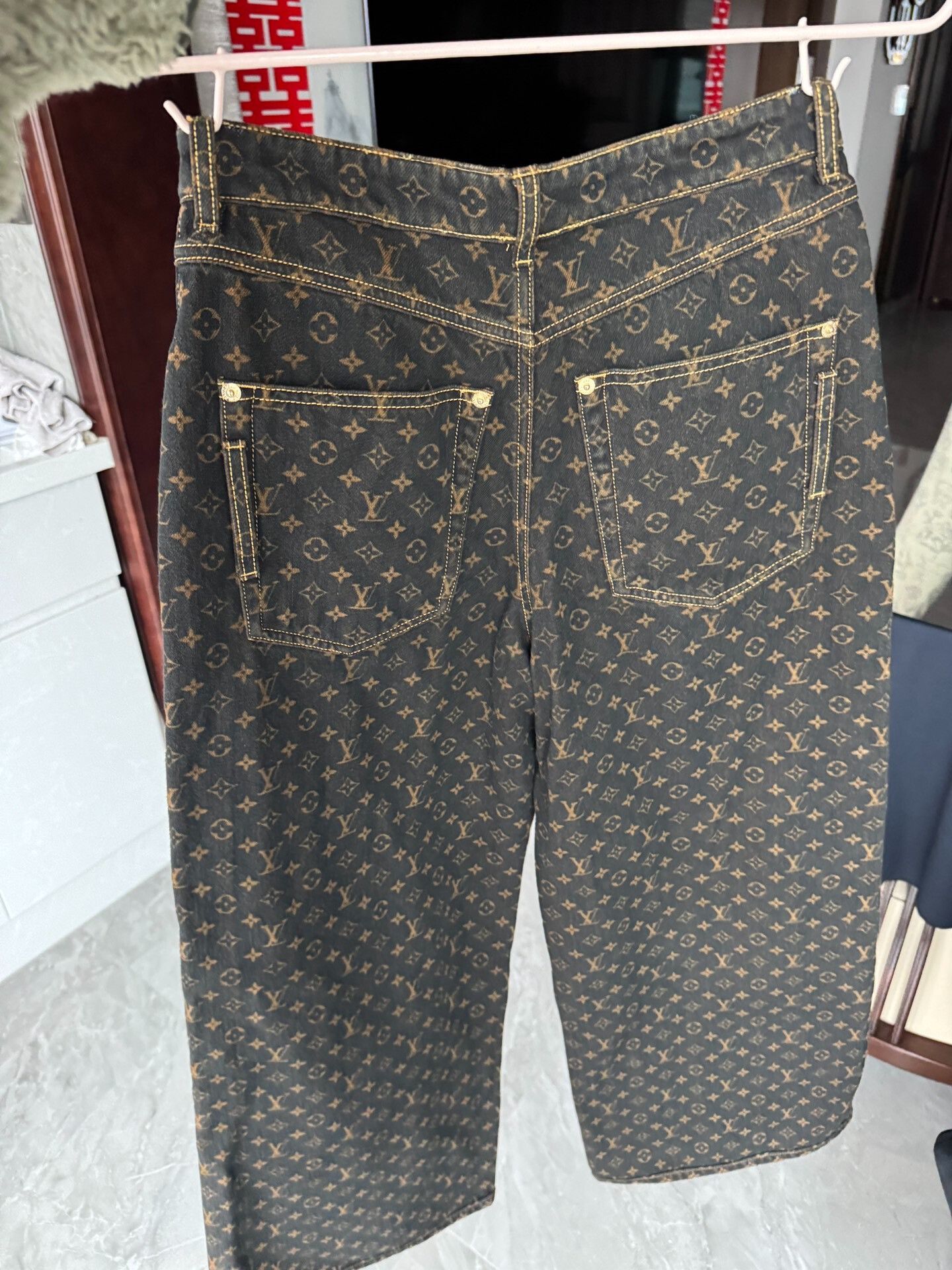 Louis Vuitton Louis Vuitton Monogram Denim Jeans Size 38 Size 38" / US 16 / IT 52 - 2 Thumbnail