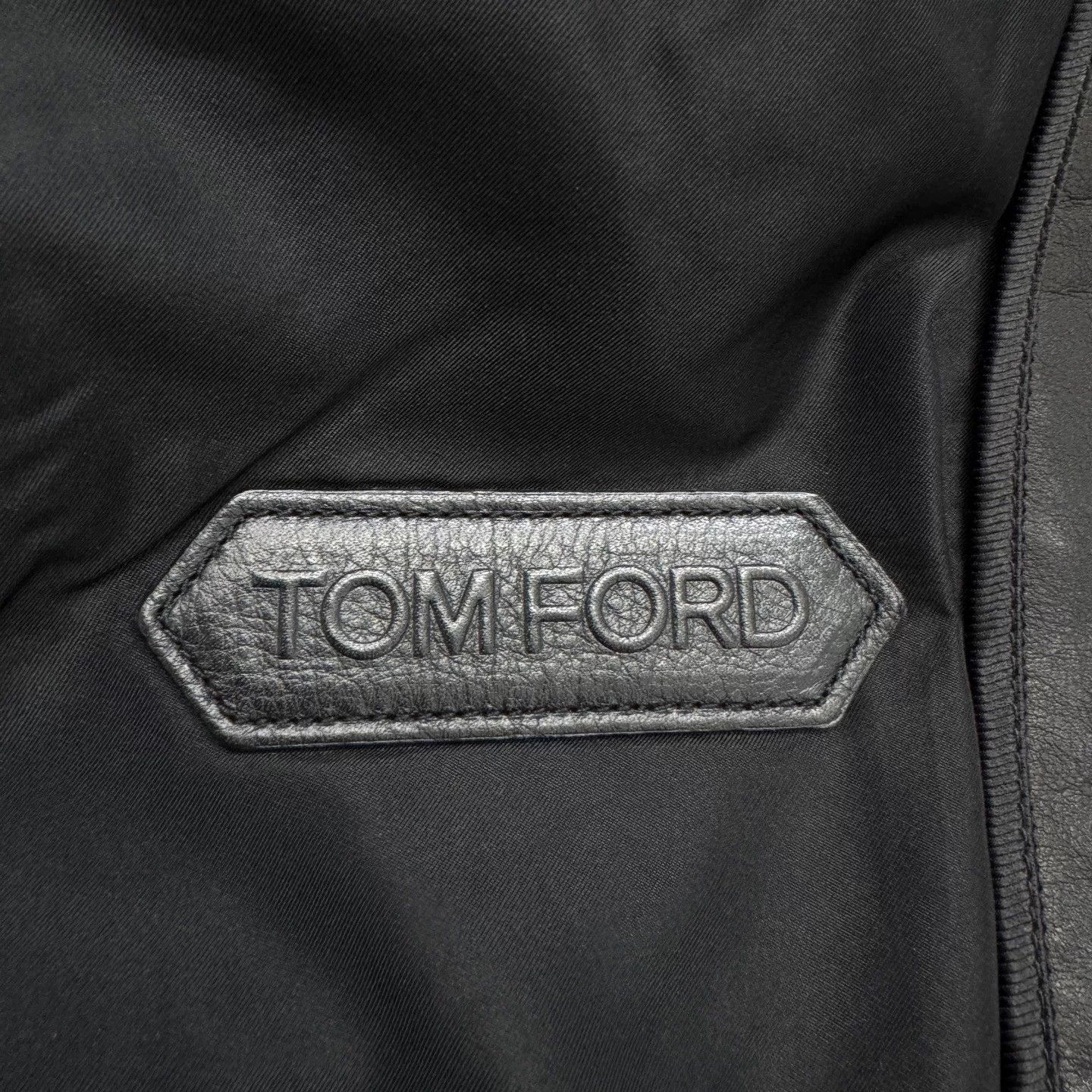 Tom Ford TOM FORD Black Leather Jacket Size 50 Size US M / EU 48-50 / 2 - 2 Thumbnail