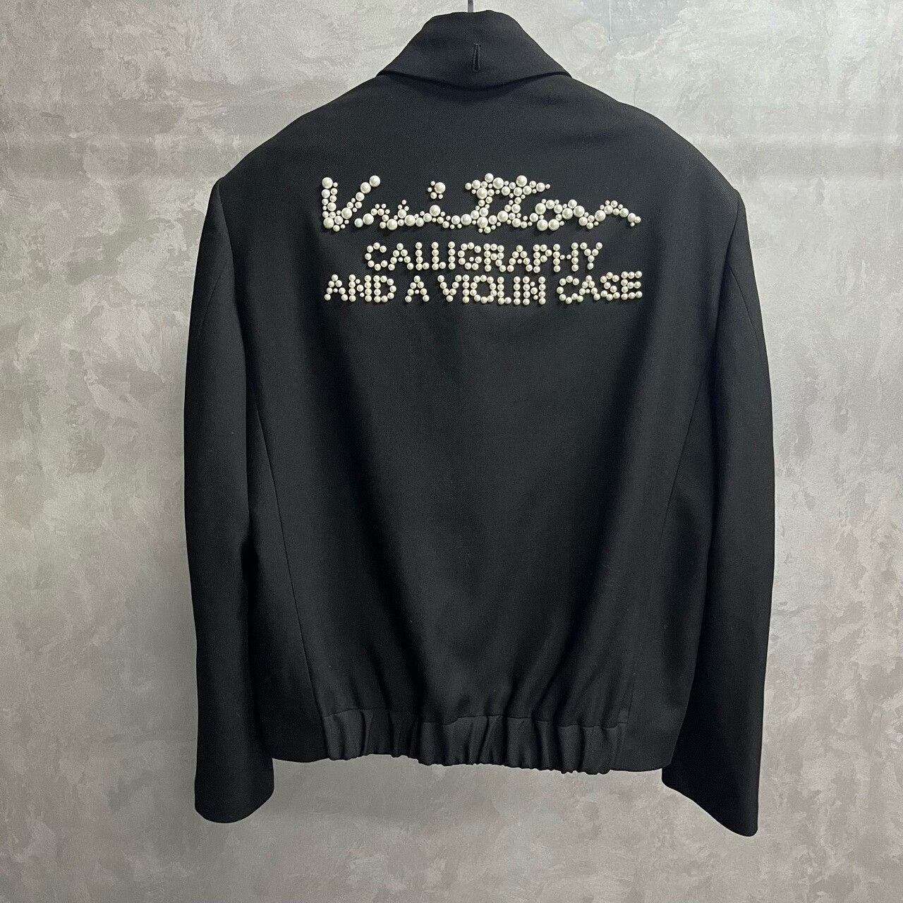 Louis Vuitton Louis Vuitton Black Wool Logo Jacket Size US M / EU 48-50 / 2 - 2 Thumbnail