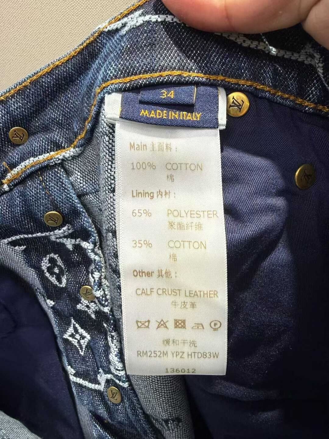 Louis Vuitton Louis Vuitton Cloud Logo Jeans Size US 34 / EU 50 - 4 Thumbnail
