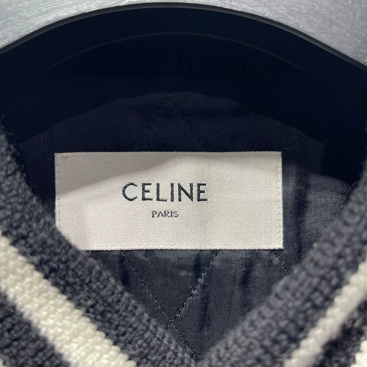 Celine Celine Striped Black Leather Varsity Jacket Size US S / EU 44-46 / 1 - 3 Thumbnail