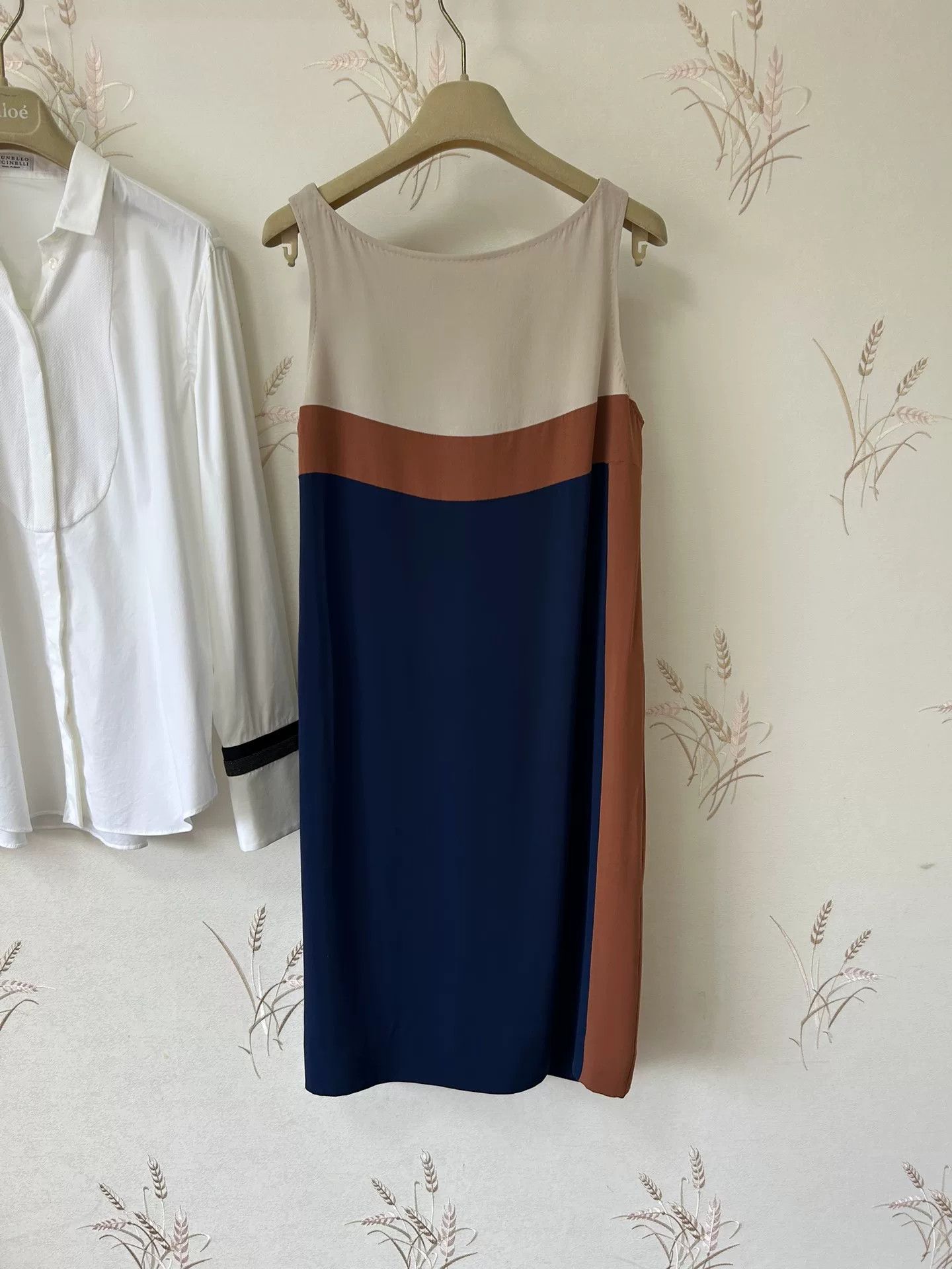 Loro Piana Loro Piana Color Block Silk Dress Size M / US 6-8 / IT 42-44 - 2 Thumbnail
