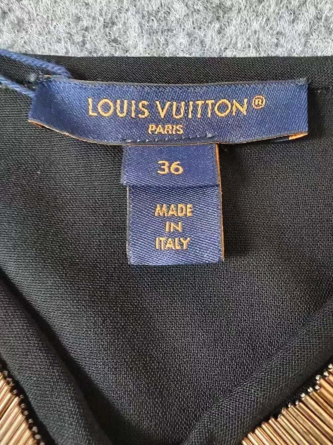 Louis Vuitton Louis Vuitton Black Sleeveless Mini Dress Size XS / US 0-2 / IT 36-38 - 4 Thumbnail