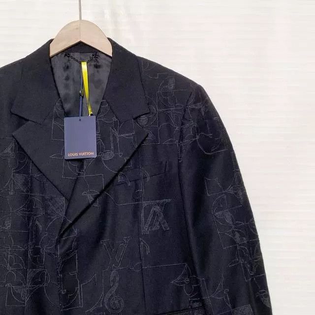 Louis Vuitton Louis Vuitton Wool Blazer with Embossed Patterns Size US L / EU 52-54 / 3 - 3 Thumbnail