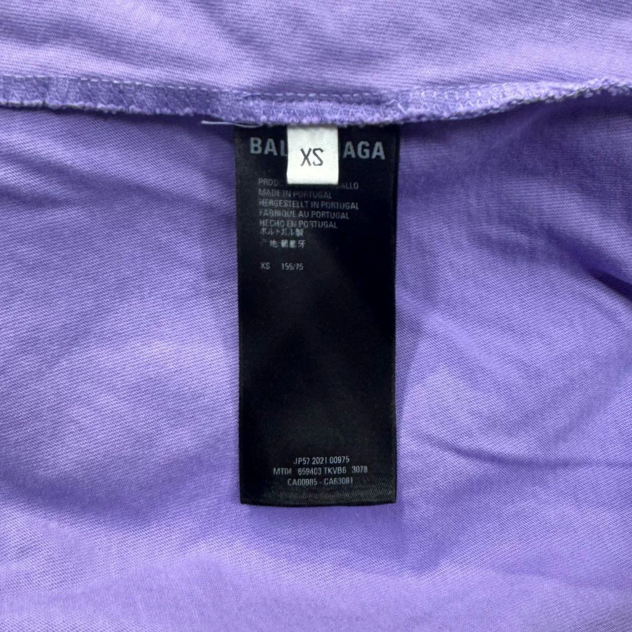 Balenciaga Balenciaga Distressed Purple Logo Hoodie Size US XS / EU 42 / 0 - 5 Thumbnail