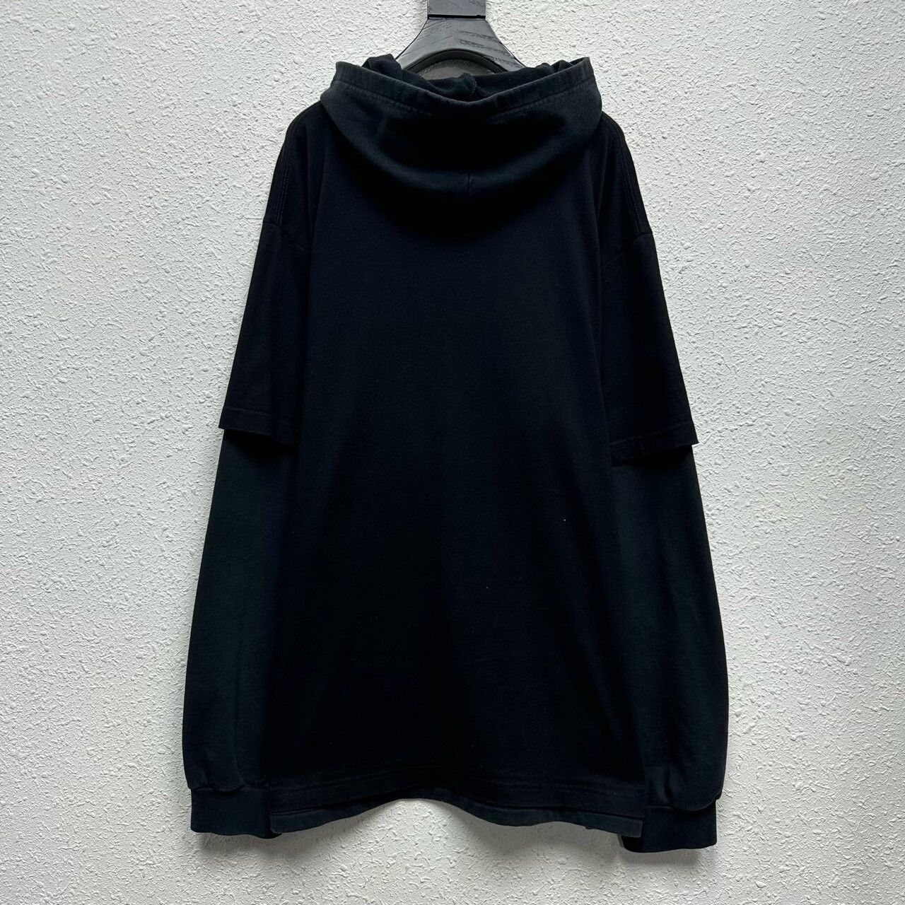 Balenciaga Balenciaga Black Hooded Sweatshirt with Logo Size US L / EU 52-54 / 3 - 2 Thumbnail