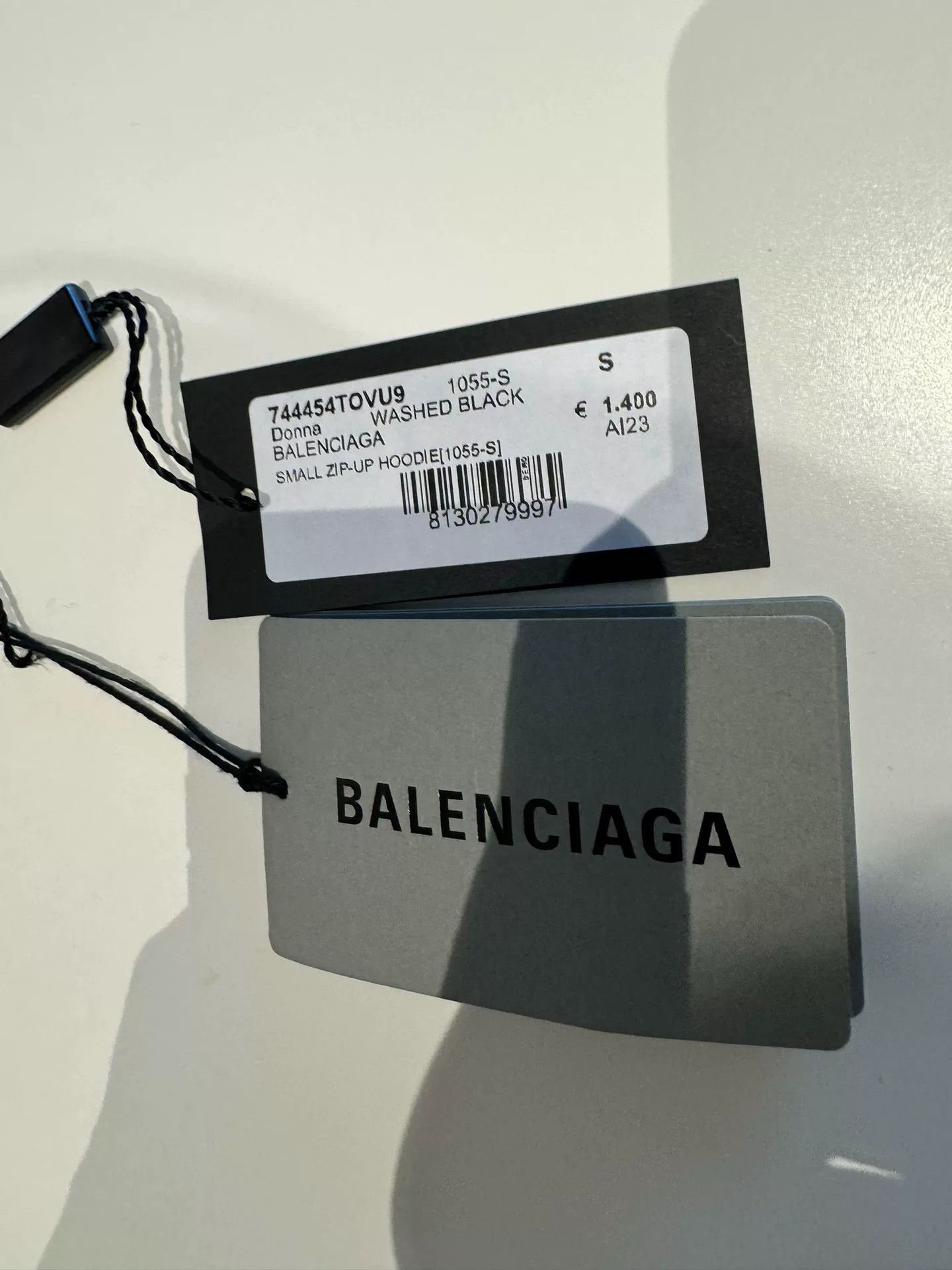 Balenciaga Balenciaga Black Zip-Up Hooded Sweatshirt Size US S / EU 44-46 / 1 - 5 Thumbnail