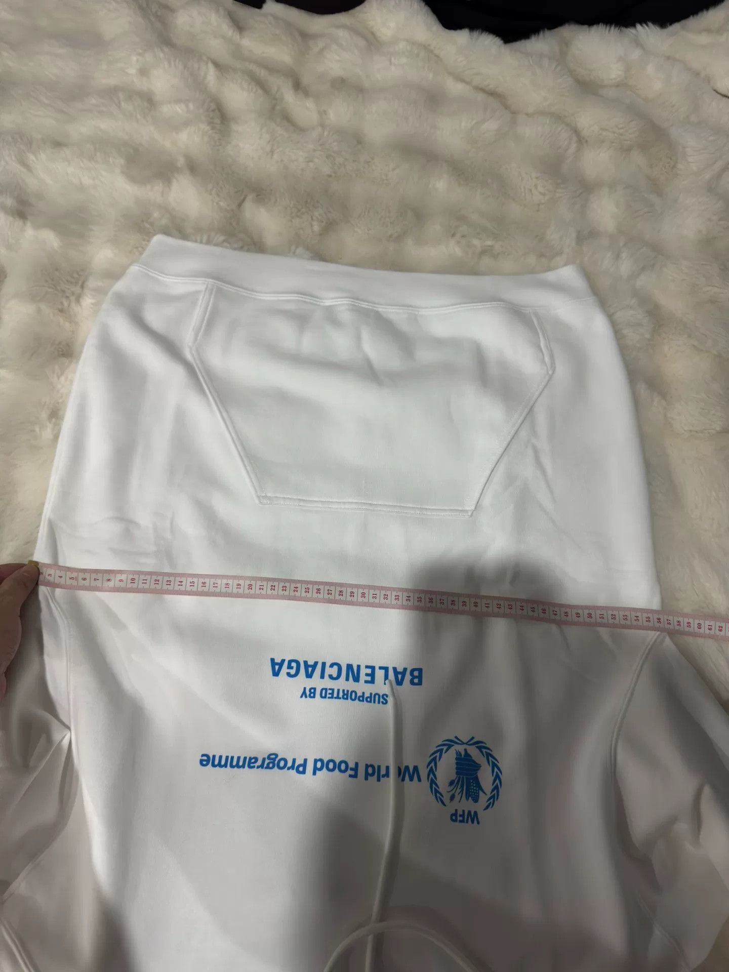 Balenciaga Balenciaga White Logo Hoodie Sweatshirt Size US XS / EU 42 / 0 - 7 Thumbnail