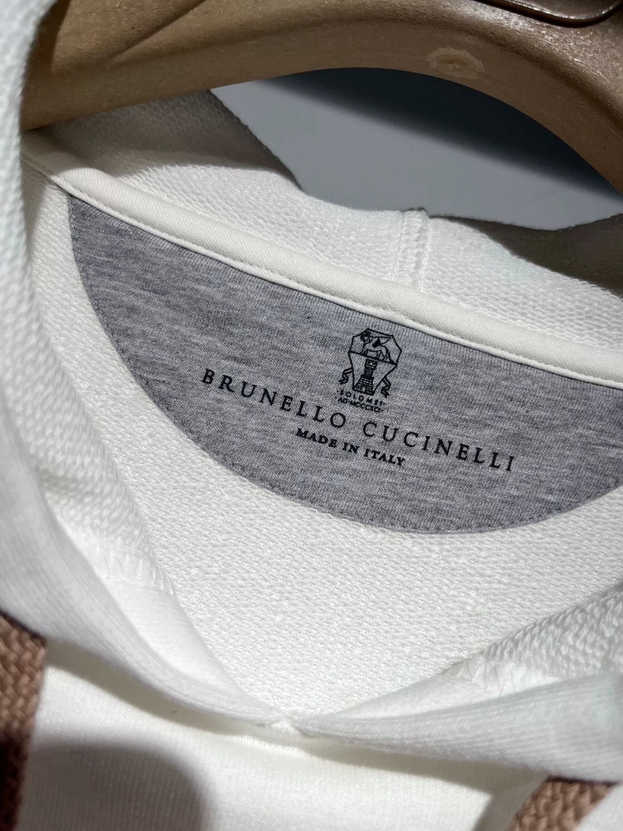 Brunello Cucinelli Brunello Cucinelli White Hooded Sweatshirt Size US S / EU 44-46 / 1 - 4 Thumbnail