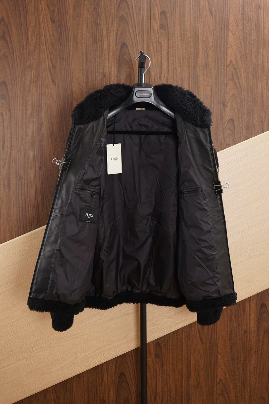 Fendi Fendi Men's Teddy Coat in Black Size US L / EU 52-54 / 3 - 3 Thumbnail