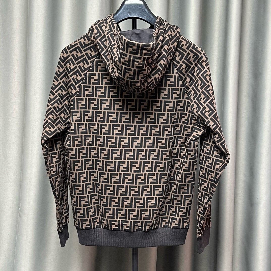 Fendi Fendi Unisex Brown Hoodie with Logo Size US XS / EU 42 / 0 - 2 Thumbnail