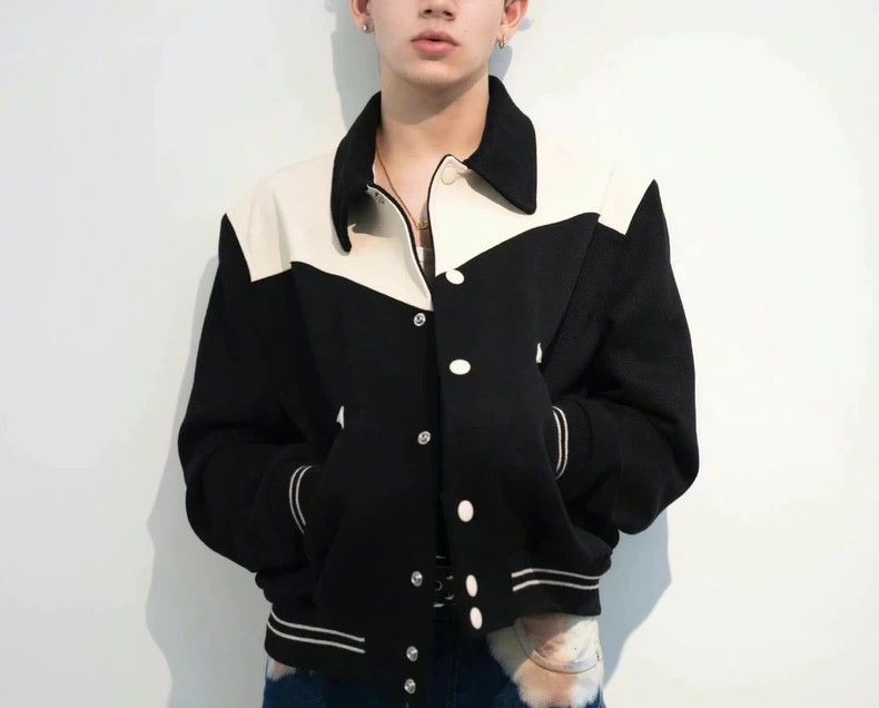 Celine Celine Black and White Baseball Jacket Size US M / EU 48-50 / 2 - 9 Thumbnail
