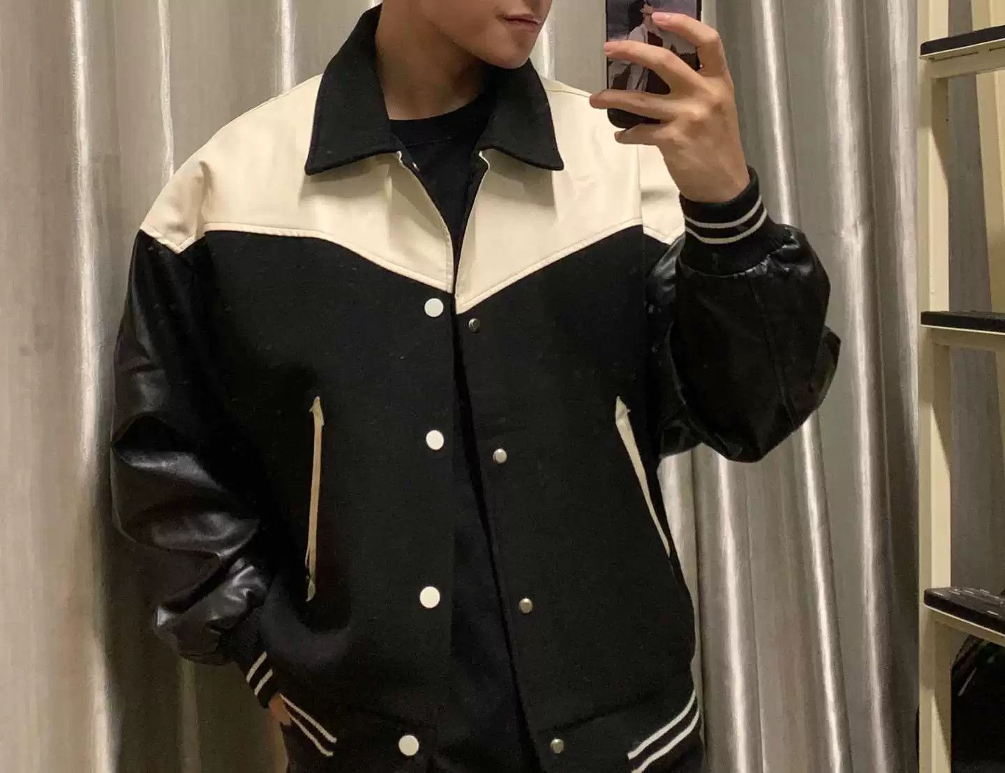 Celine Celine Black and White Baseball Jacket Size US M / EU 48-50 / 2 - 7 Thumbnail
