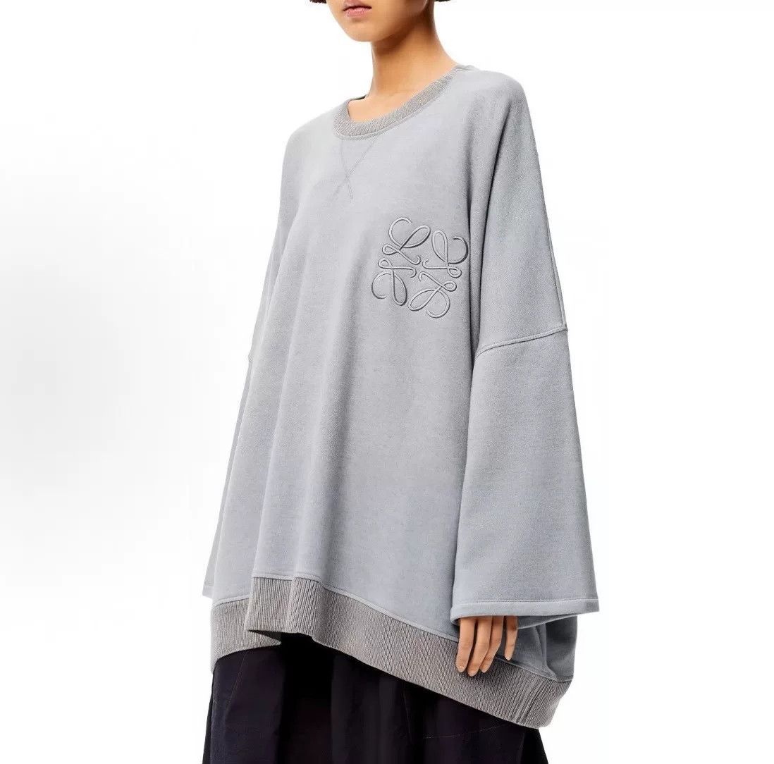 Loewe LOEWE Gray Embroidered Sweatshirt for Women Size M / US 6-8 / IT 42-44 - 2 Thumbnail
