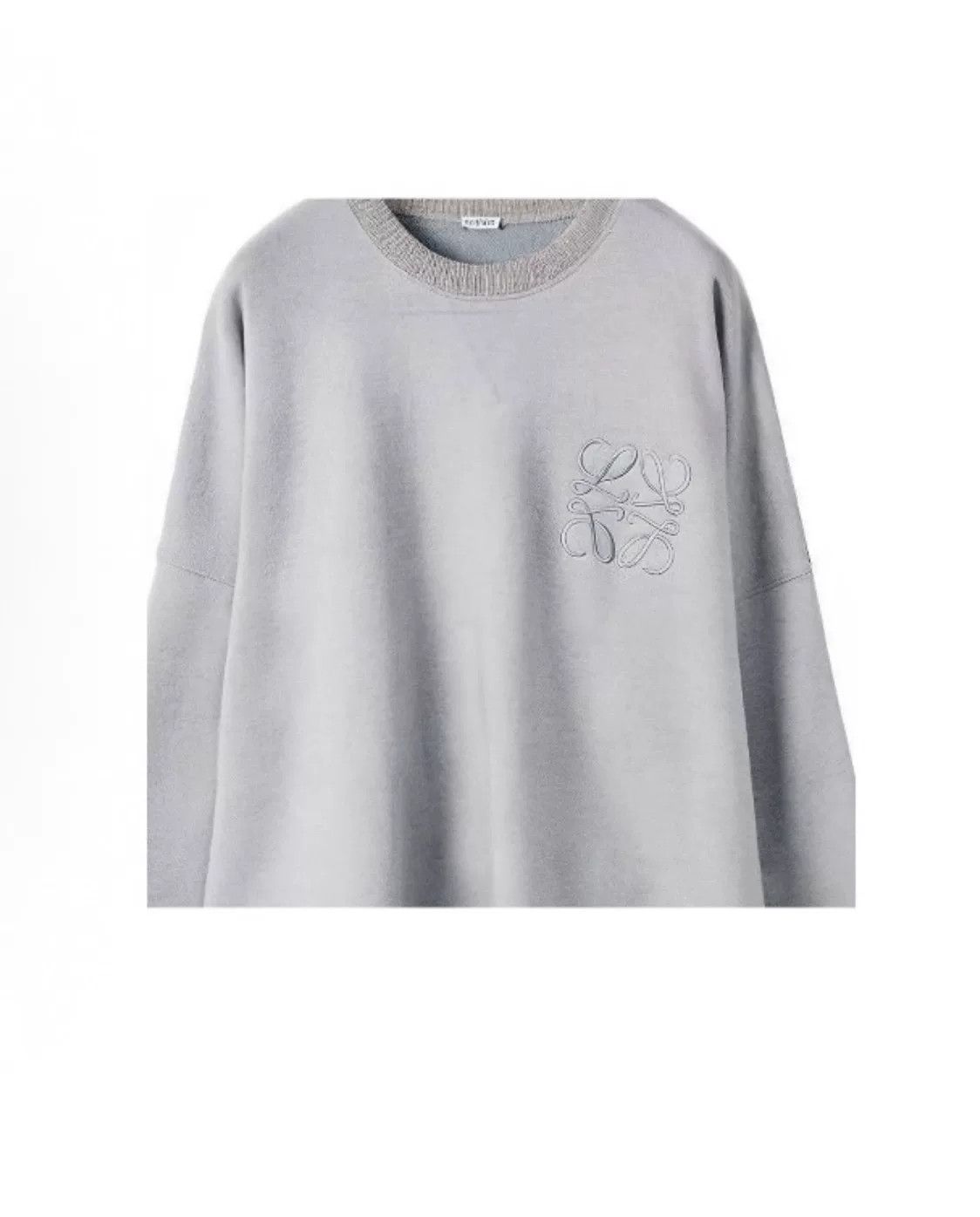 Loewe LOEWE Embroidered Gray Sweatshirt for Women Size M / US 6-8 / IT 42-44 - 4 Thumbnail