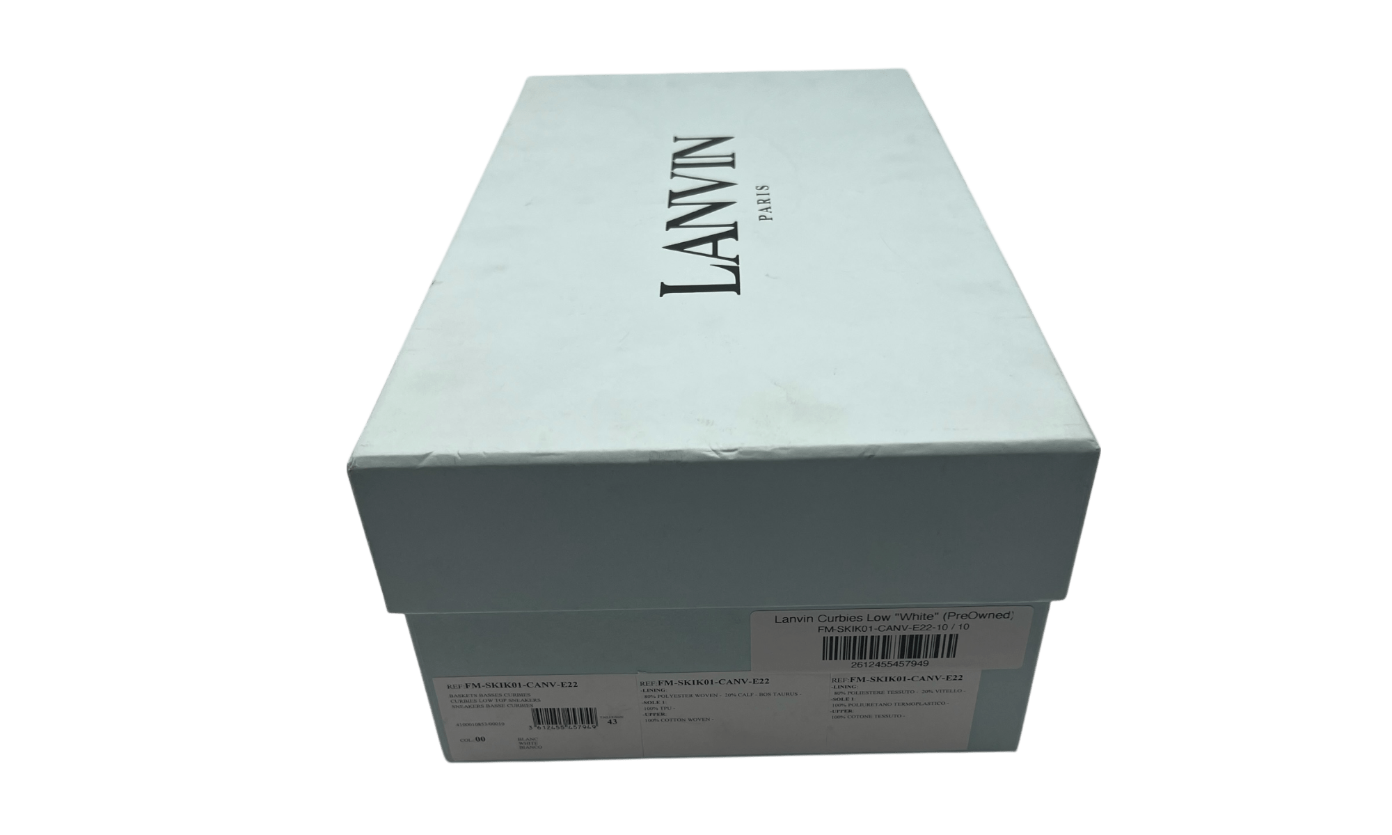 Lanvin Curbies Low "White" (PreOwned) Size US 10 / EU 43 - 8 Thumbnail