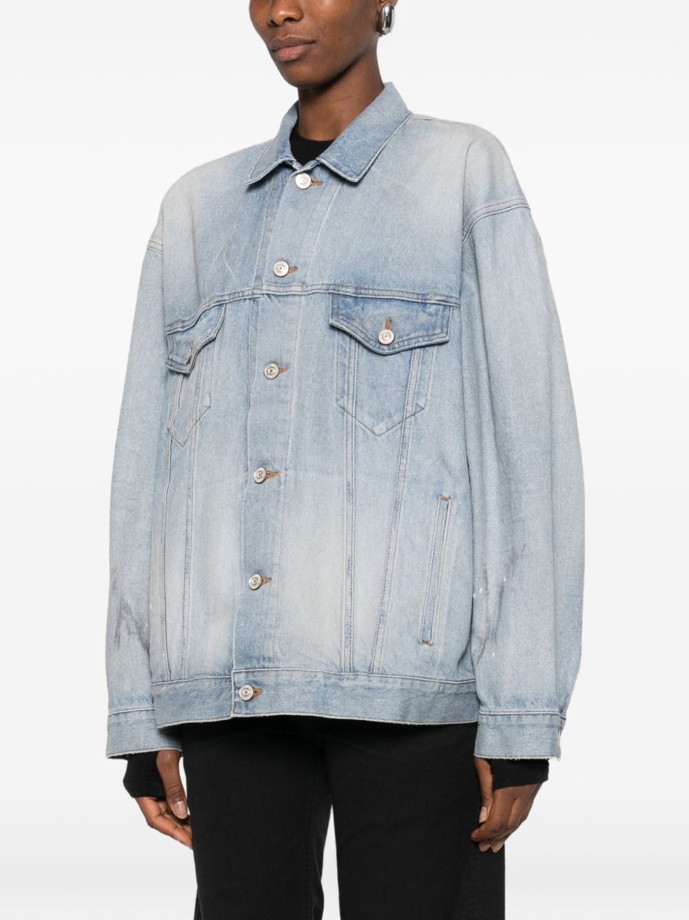Balenciaga DENIM COTTON JACKET Size S / US 4 / IT 40 - 2 Thumbnail