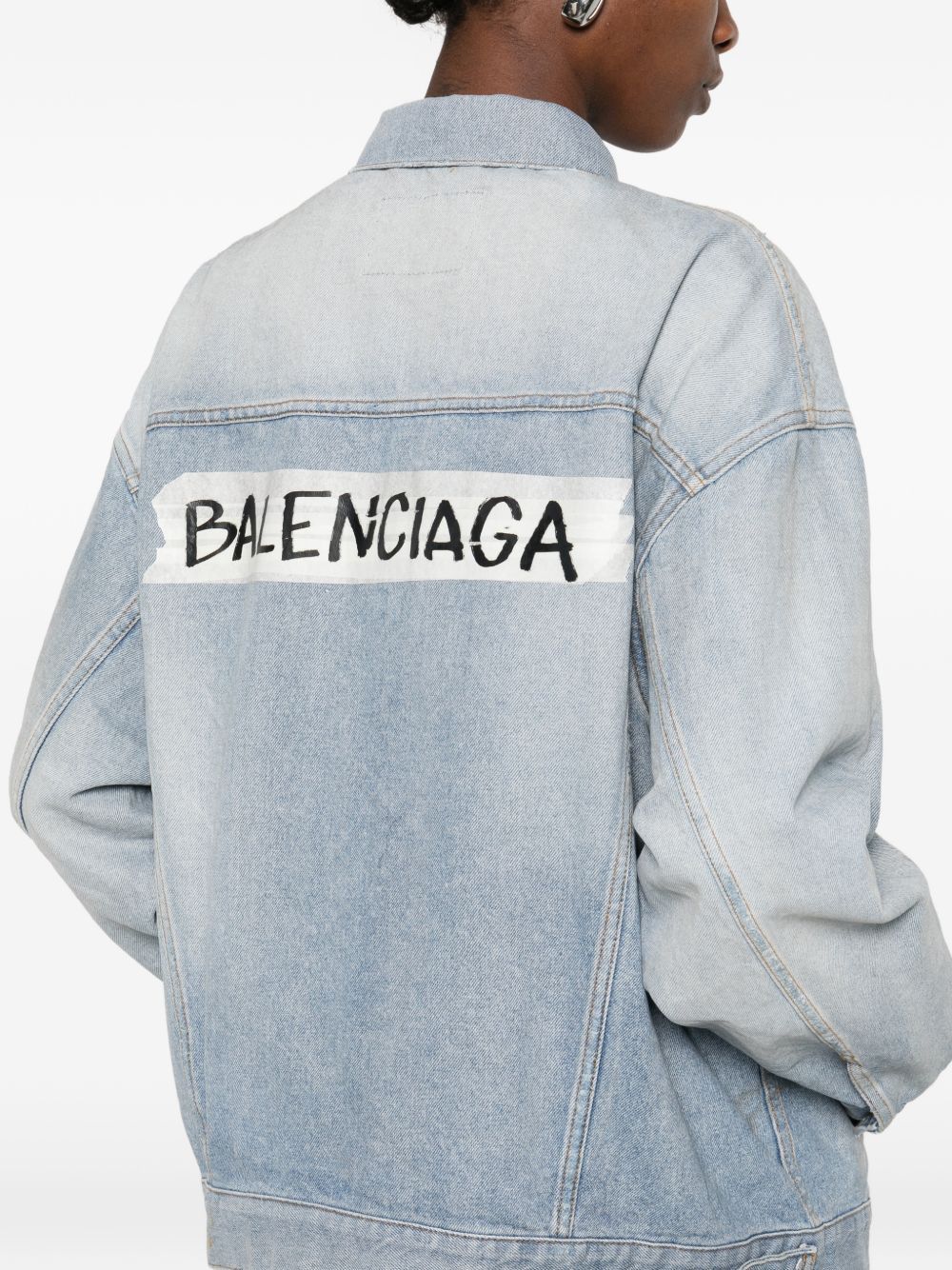 Balenciaga DENIM COTTON JACKET Size XS / US 0-2 / IT 36-38 - 4 Thumbnail