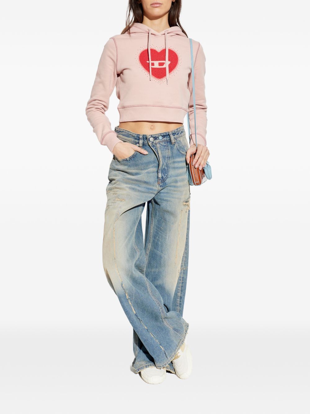 Diesel HEART COTTON HOODIE Size XS / US 0-2 / IT 36-38 - 5 Thumbnail